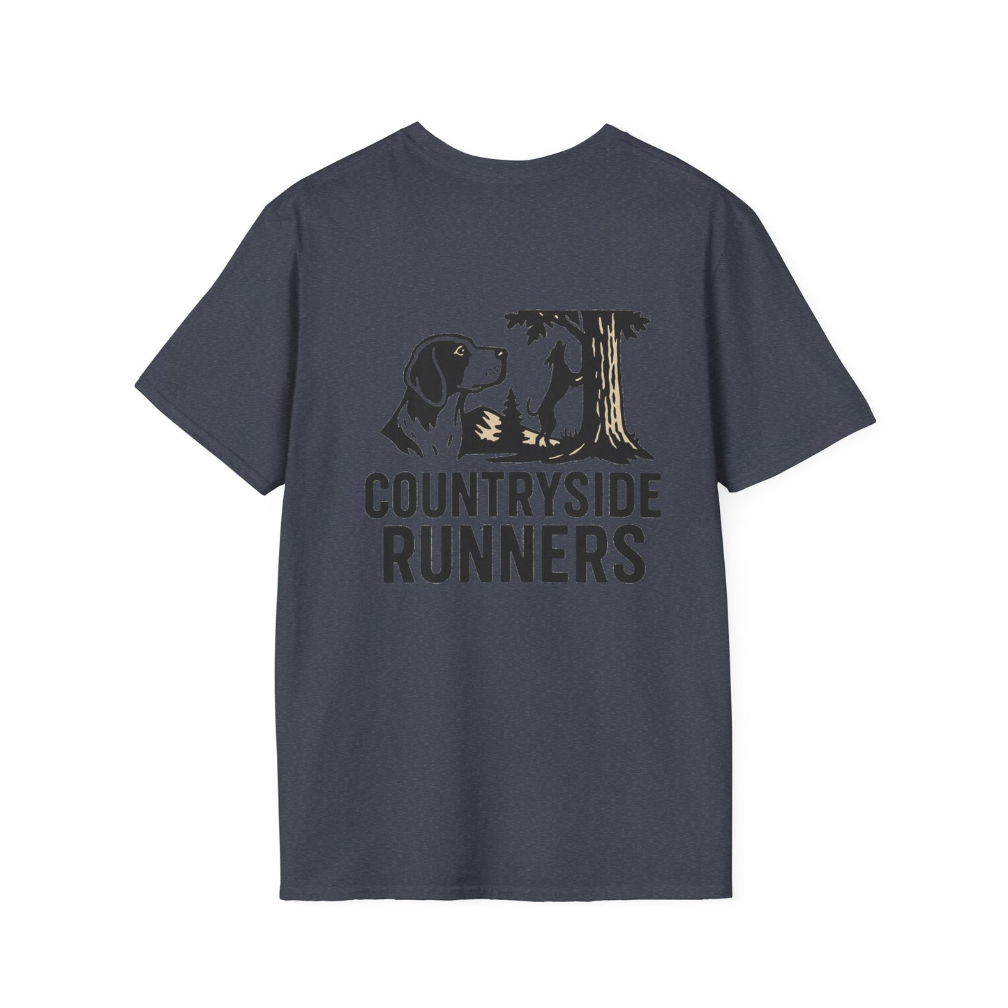 Countryside Runners Unisex Softstyle T-Shirt | Dog Lover Gift, Outdoor Activity Tee, Casual Wear, Pet Enthusiast Shirt, Nature Lover Apparel