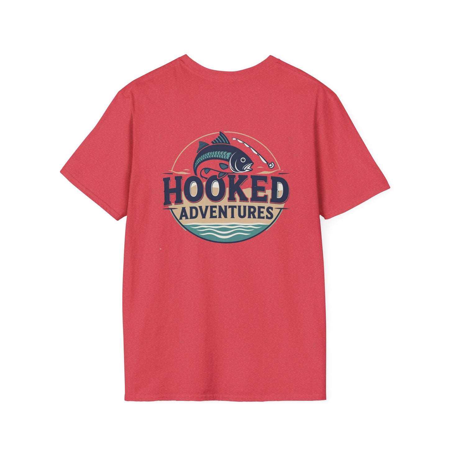 Adventure-Themed Unisex Softstyle T-Shirt, Fishing Tee, Outdoor Enthusiasts, Gift for Him, Nature Lover's Apparel