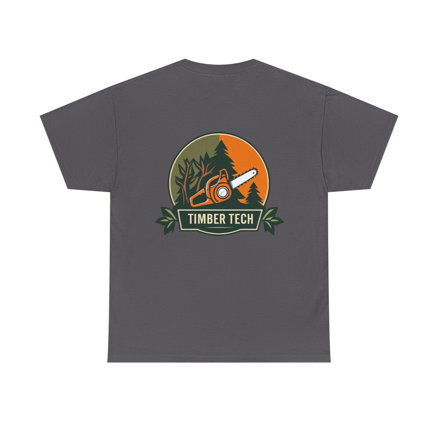 Blue collar line- Timber Tech Unisex Heavy Cotton Tee - Casual Nature Shirt, Outdoor Adventure Tee, Gifts for Forest Lovers, Eco-Friendly Apparel, Summer Wear