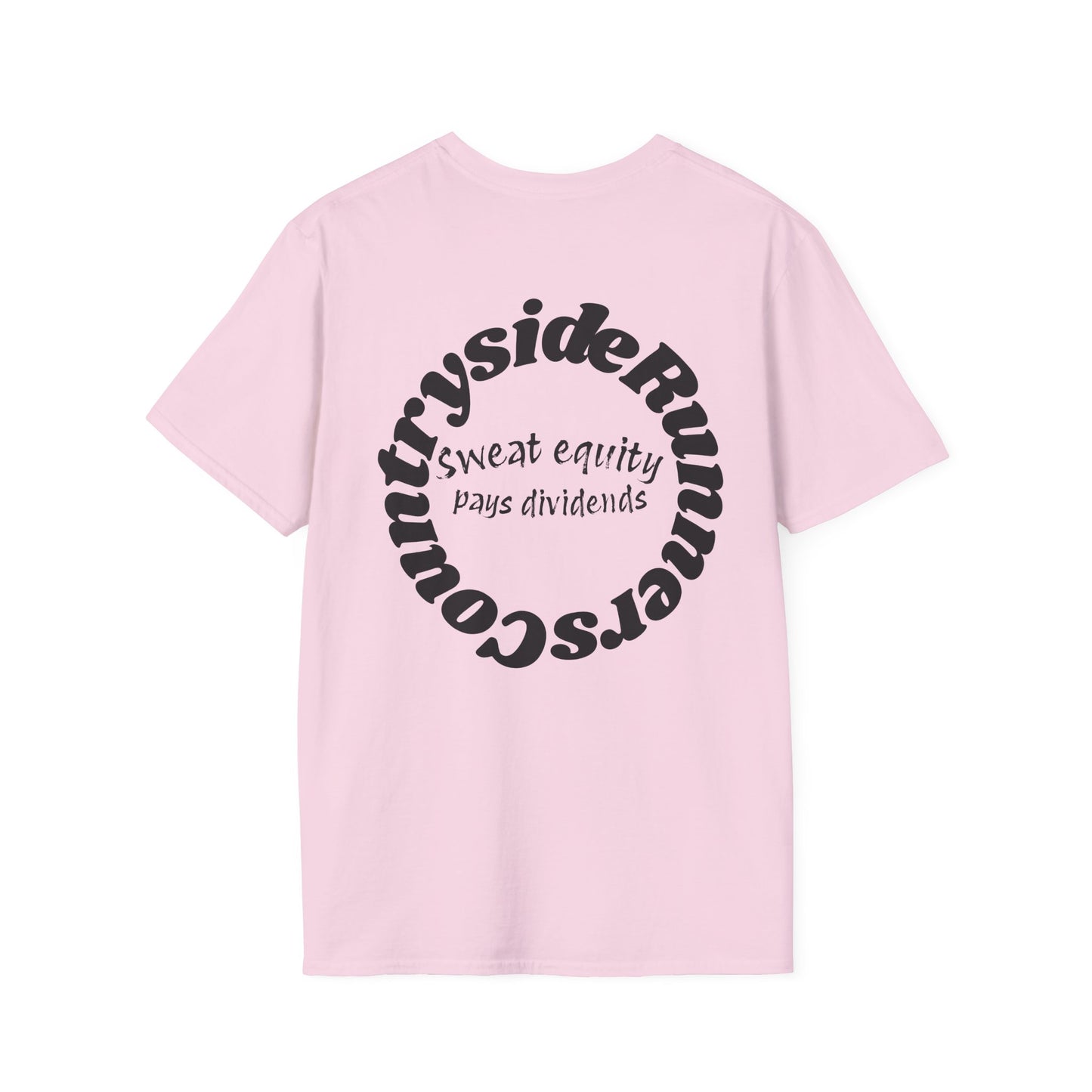 Sweat Equity Pays Dividends Countryside Runners brand T-shirt