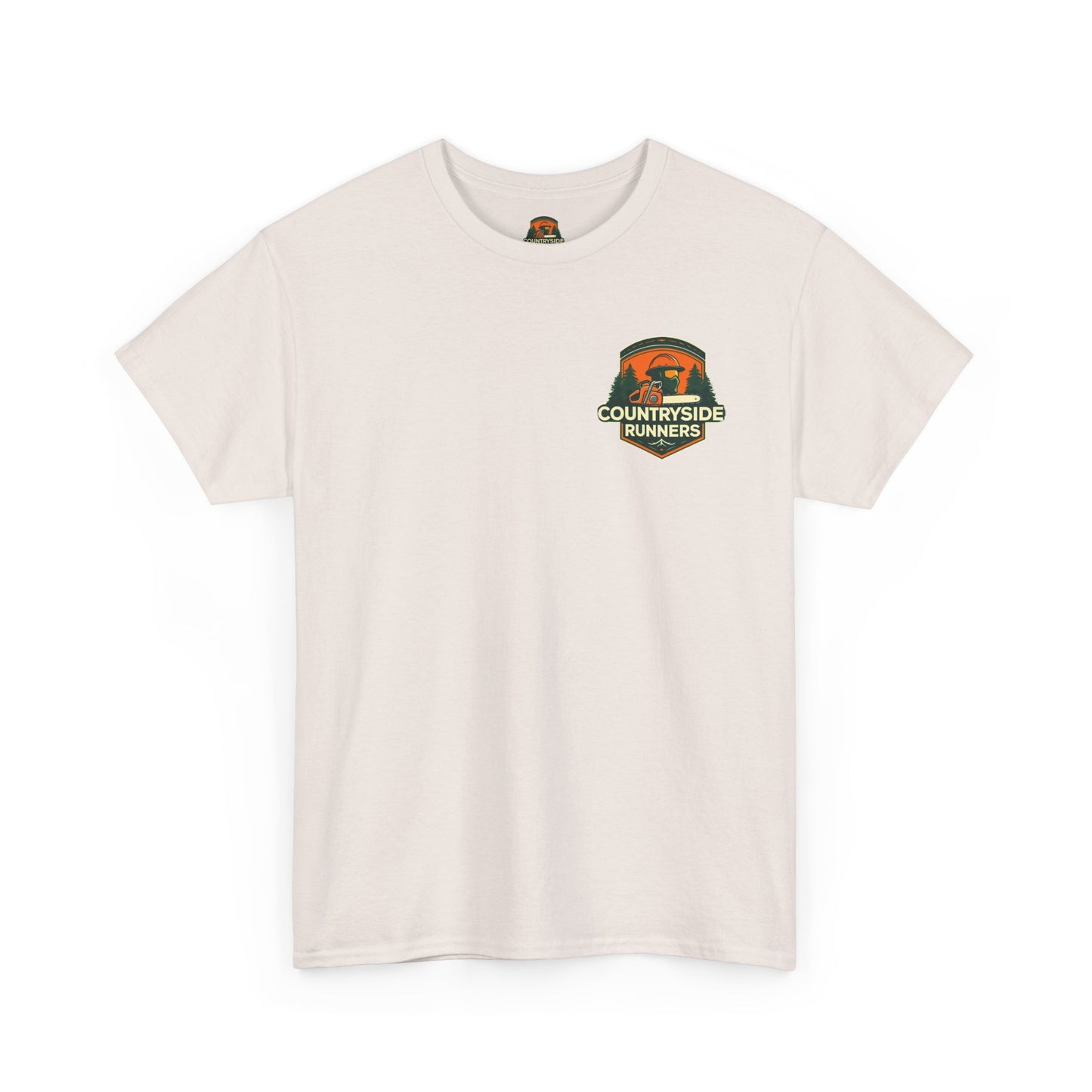 Blue collar line- Countryside Runners Unisex Heavy Cotton Tee, Casual Outdoor Shirt, Gift for Runners, Nature Lover Apparel, Unisex Tee for Adventures