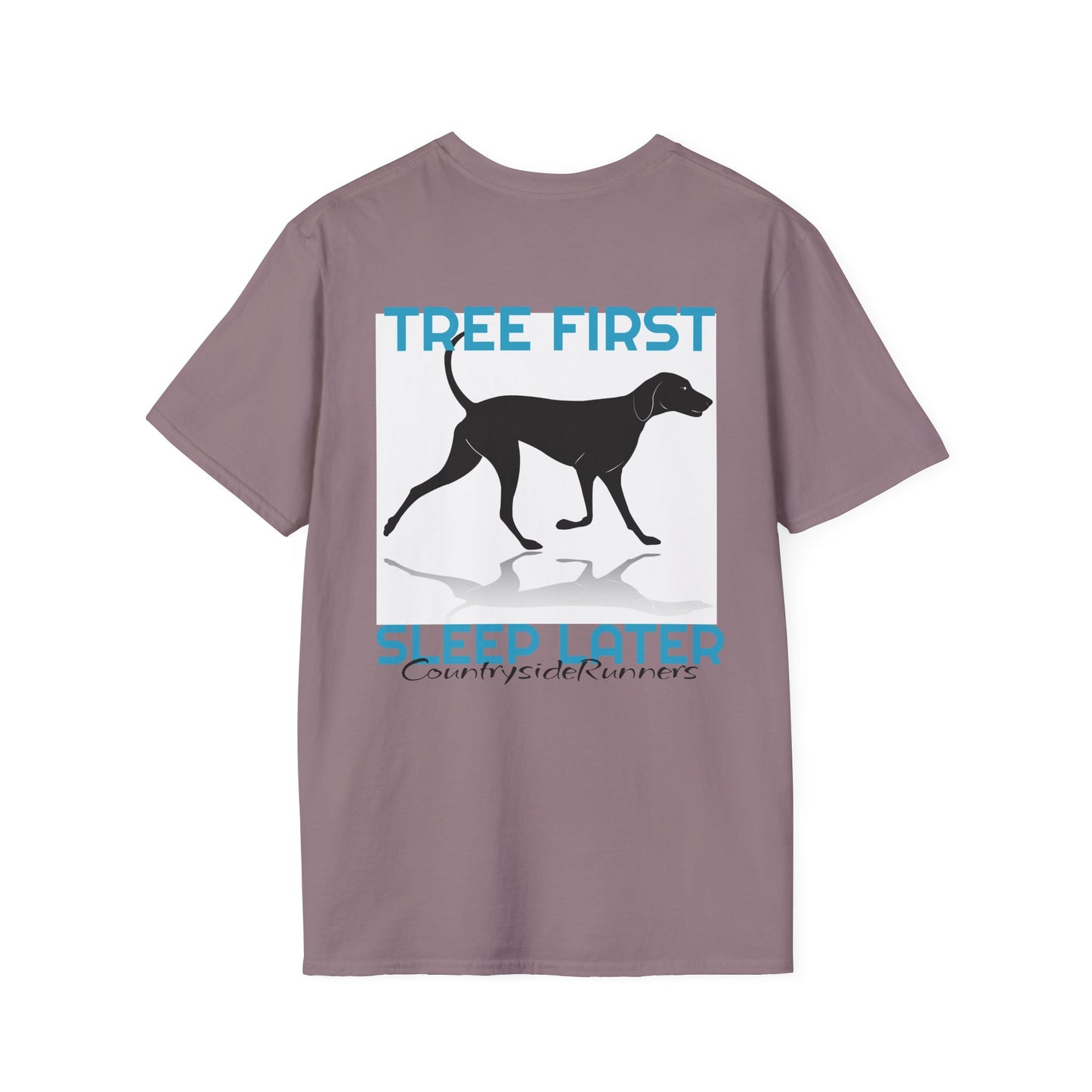 Tree First Sleep Later Countryside Runners brand T-shirt