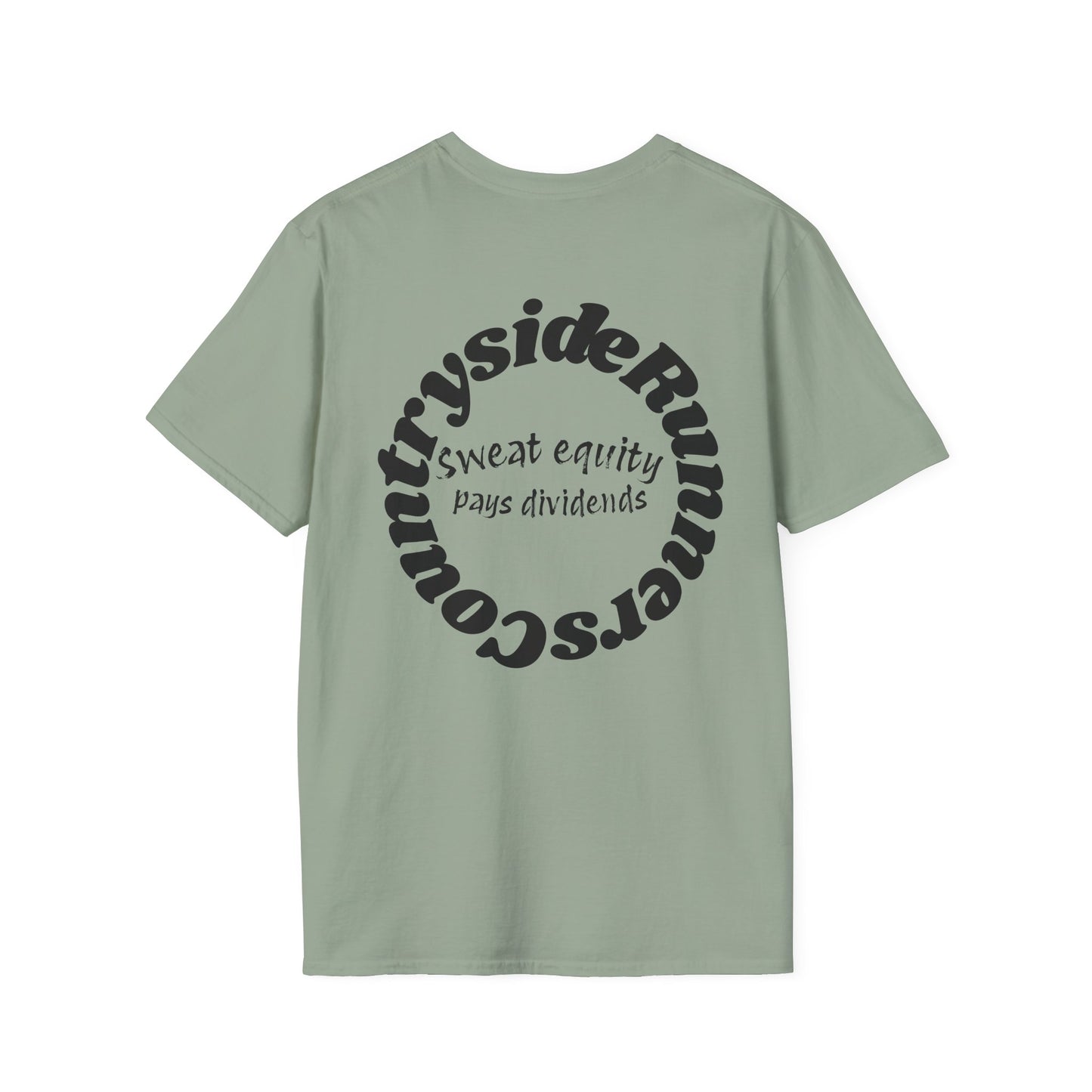 Sweat Equity Pays Dividends Countryside Runners brand T-shirt