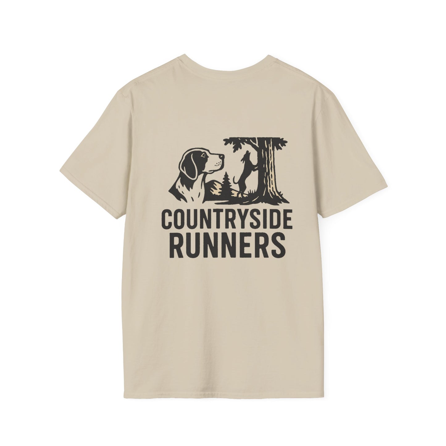 Countryside Runners Unisex Softstyle T-Shirt | Dog Lover Gift, Outdoor Activity Tee, Casual Wear, Pet Enthusiast Shirt, Nature Lover Apparel
