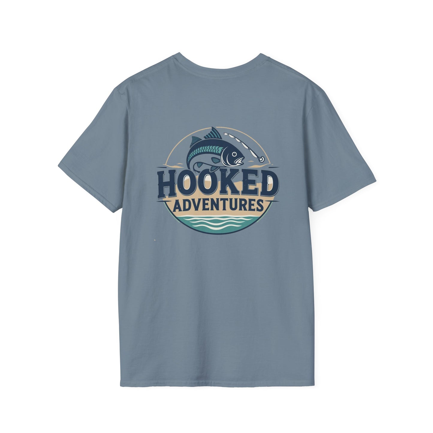 Adventure-Themed Unisex Softstyle T-Shirt, Fishing Tee, Outdoor Enthusiasts, Gift for Him, Nature Lover's Apparel