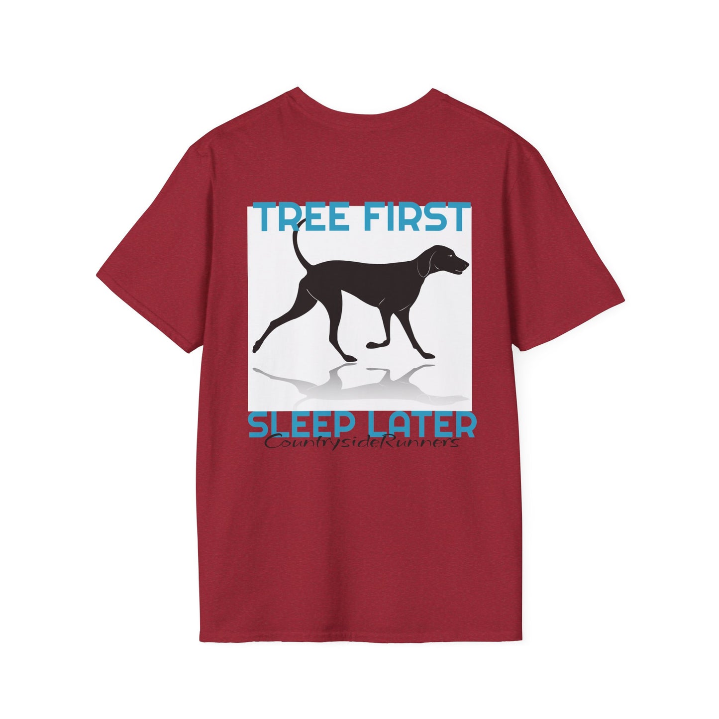 Tree First Sleep Later Countryside Runners brand T-shirt