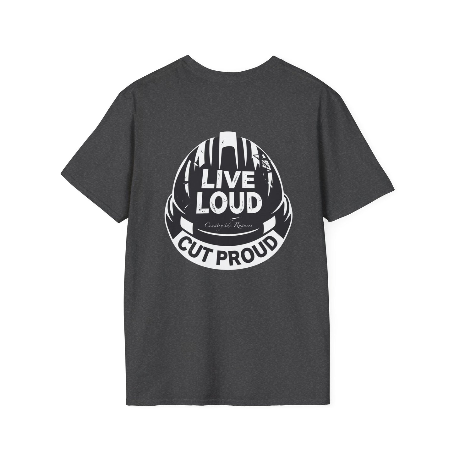 Blue Collar Built Unisex Softstyle T-Shirt - Live Loud Cut Proud Design