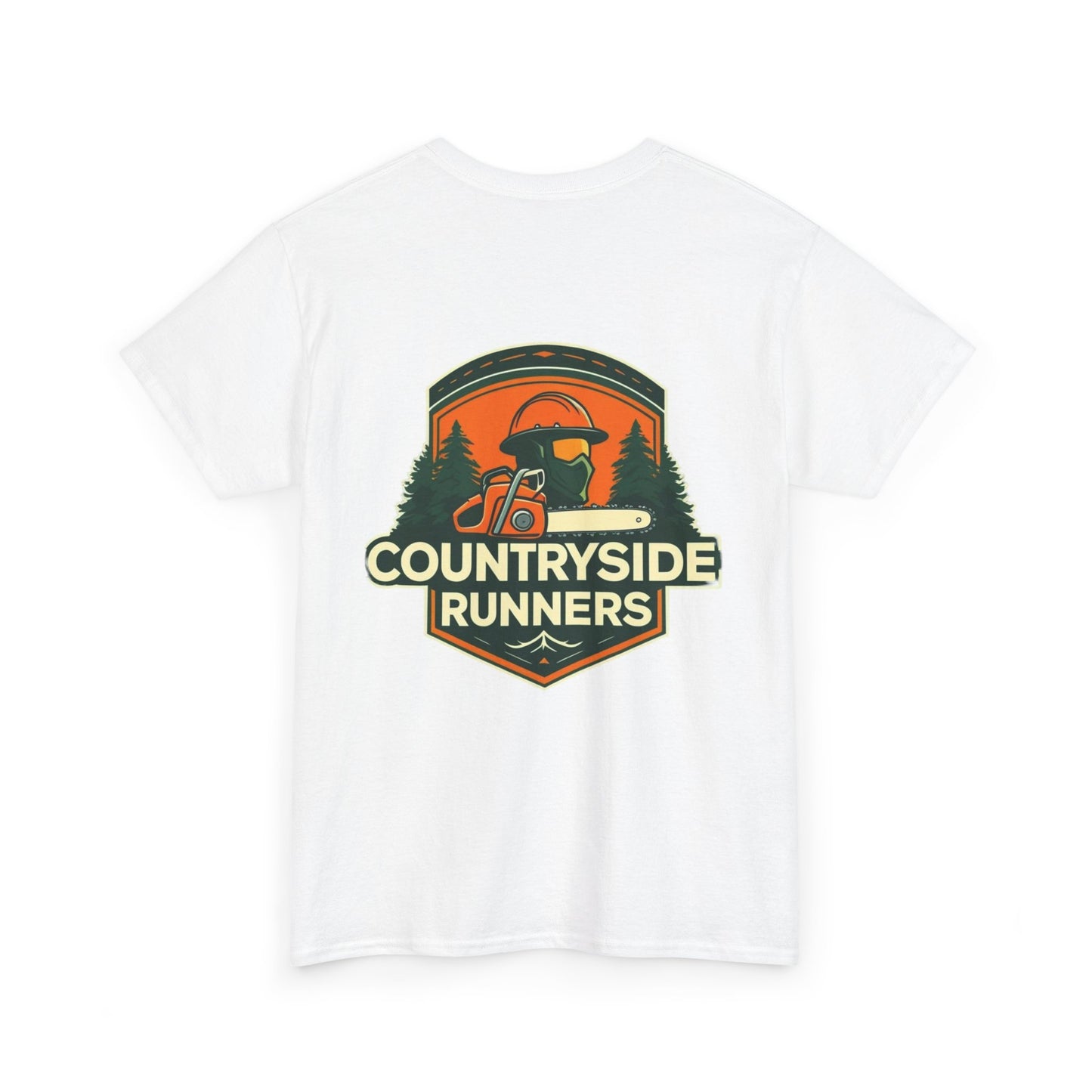 Blue collar line- Countryside Runners Unisex Heavy Cotton Tee, Casual Outdoor Shirt, Gift for Runners, Nature Lover Apparel, Unisex Tee for Adventures