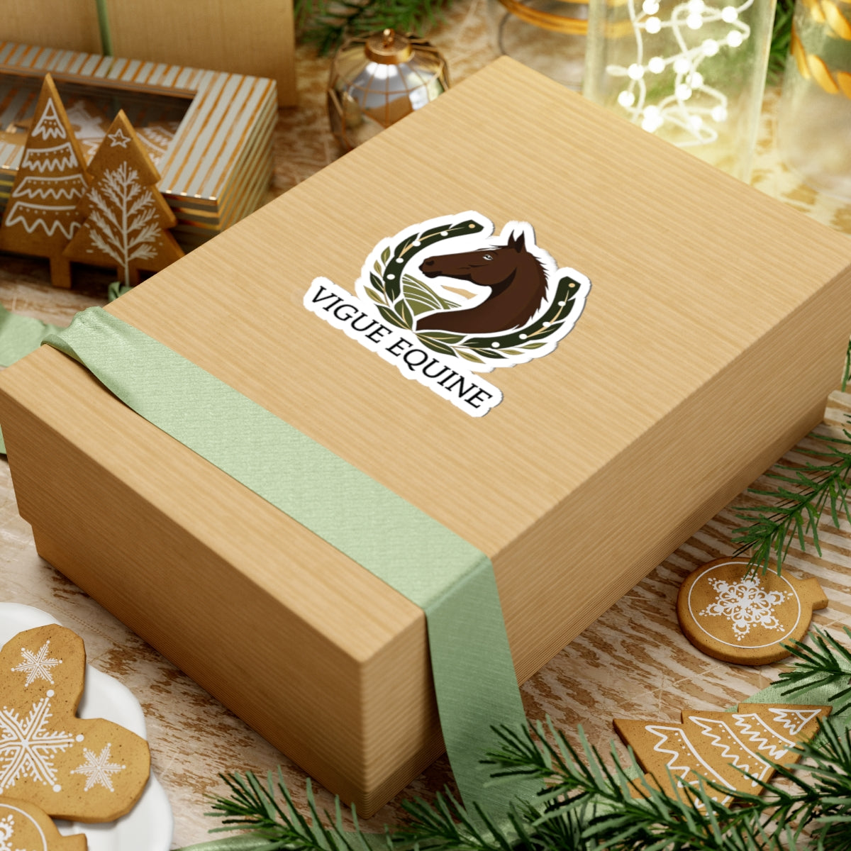 Vigue Equine LLC Kiss-Cut Stickers, Personalized Equine Decals, Perfect for Horse Enthusiasts, Farm Decor, Laptop Stickers