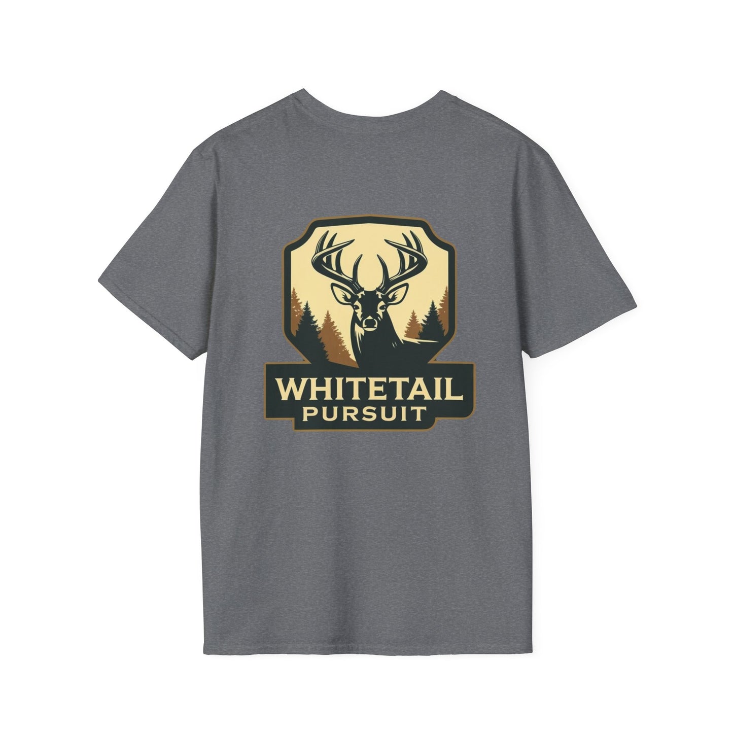 Unisex Softstyle Hunting T-Shirt - Whitetail Pursuit - Perfect for Outdoor Enthusiasts, Gifts, Camping, and Hunting Season