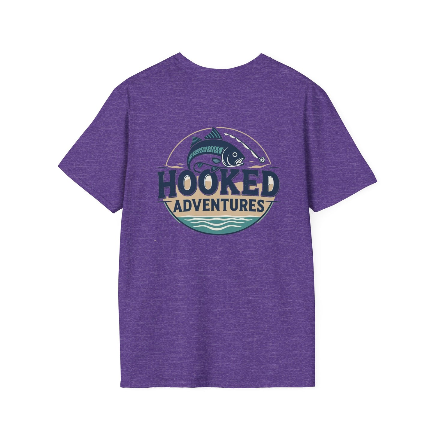 Adventure-Themed Unisex Softstyle T-Shirt, Fishing Tee, Outdoor Enthusiasts, Gift for Him, Nature Lover's Apparel