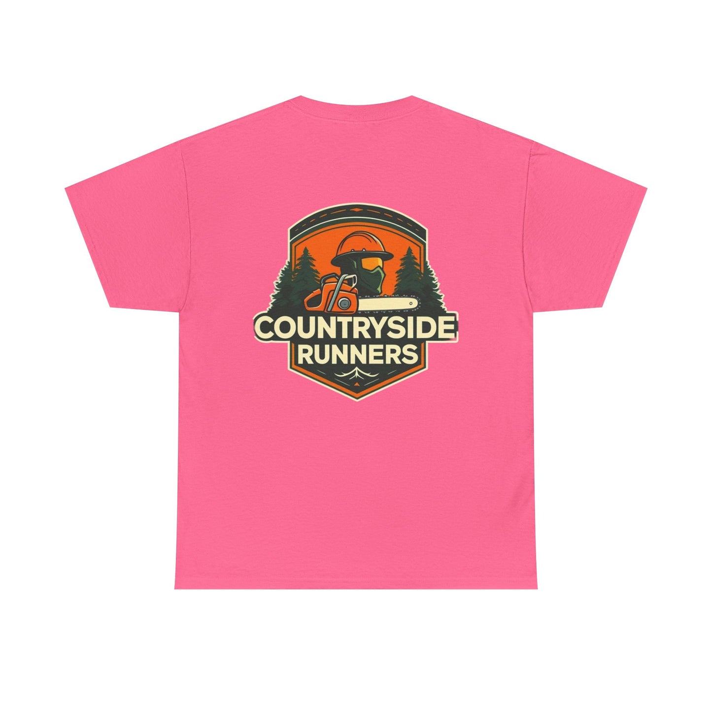 Blue collar line- Countryside Runners Unisex Heavy Cotton Tee, Casual Outdoor Shirt, Gift for Runners, Nature Lover Apparel, Unisex Tee for Adventures