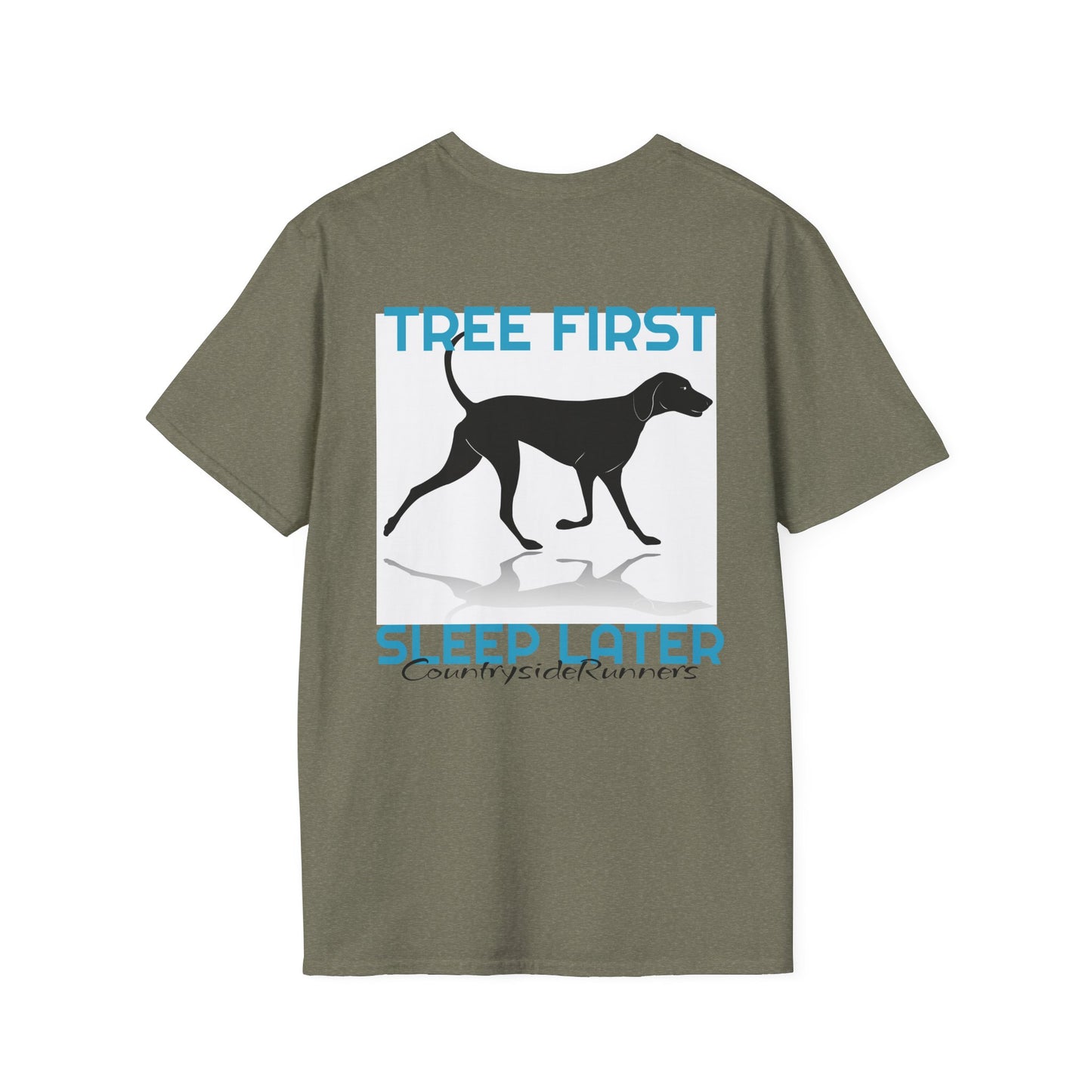 Tree First Sleep Later Countryside Runners brand T-shirt