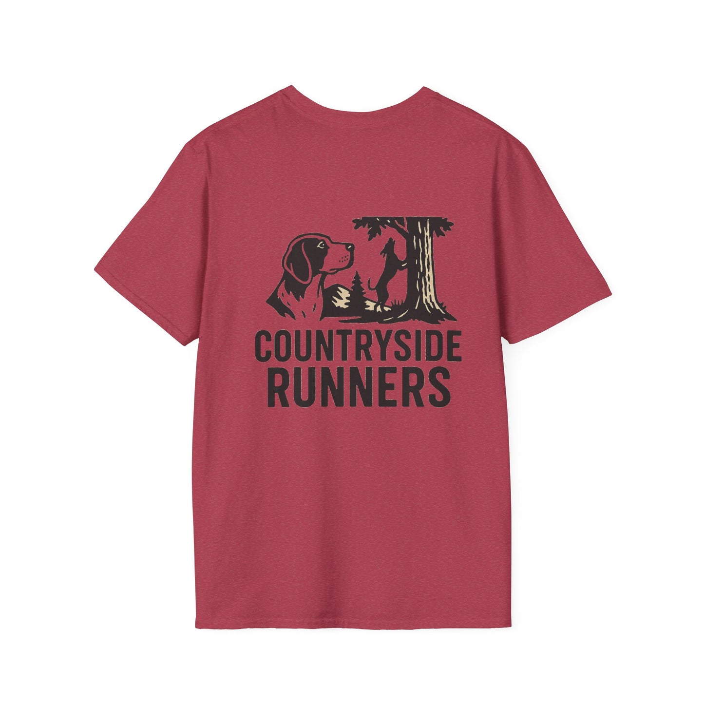 Countryside Runners Unisex Softstyle T-Shirt | Dog Lover Gift, Outdoor Activity Tee, Casual Wear, Pet Enthusiast Shirt, Nature Lover Apparel