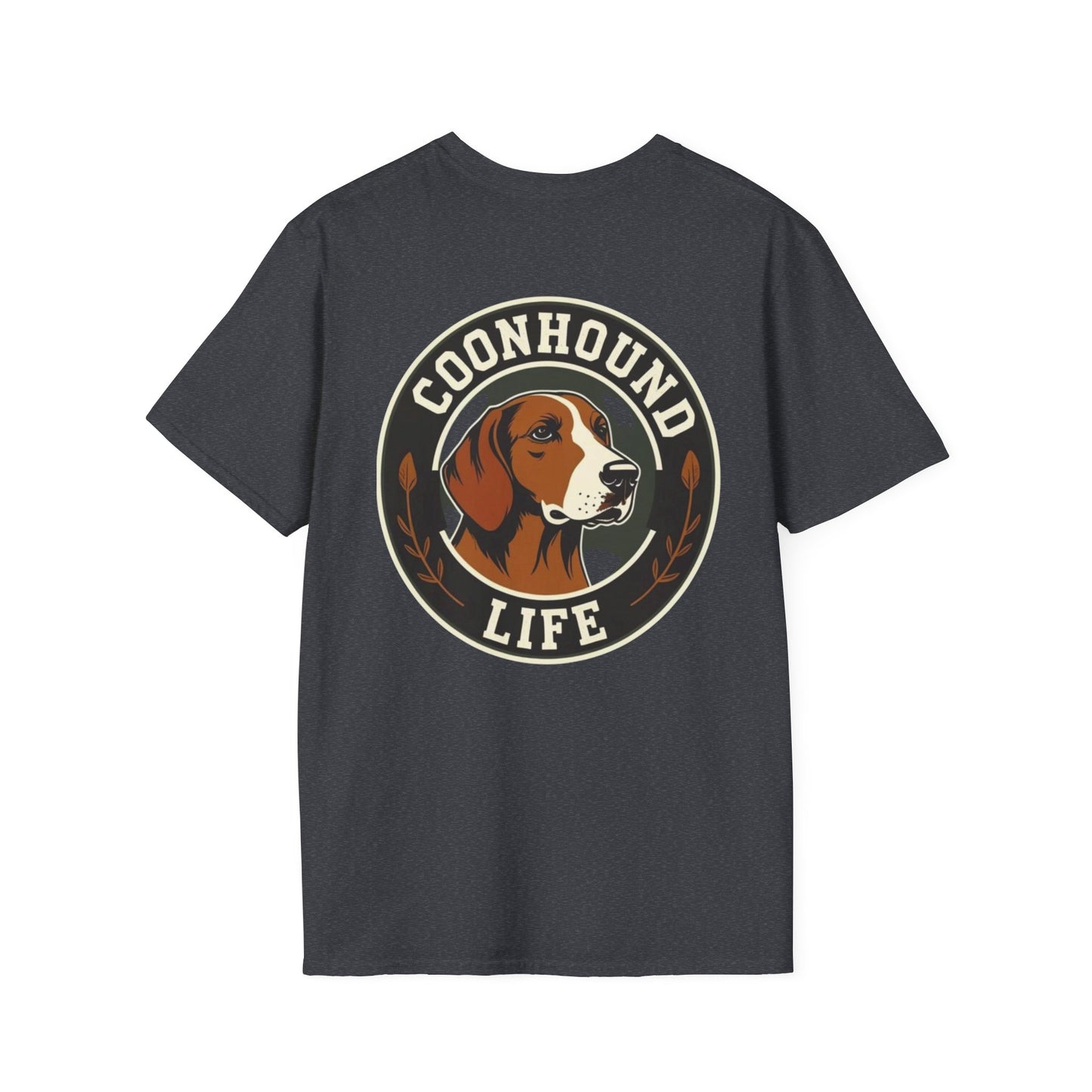 Coonhound Life T-Shirt, Dog Lover Gift, Unisex Softstyle Tee, Pet Owner Apparel, Canine Art Shirt, Casual Wear