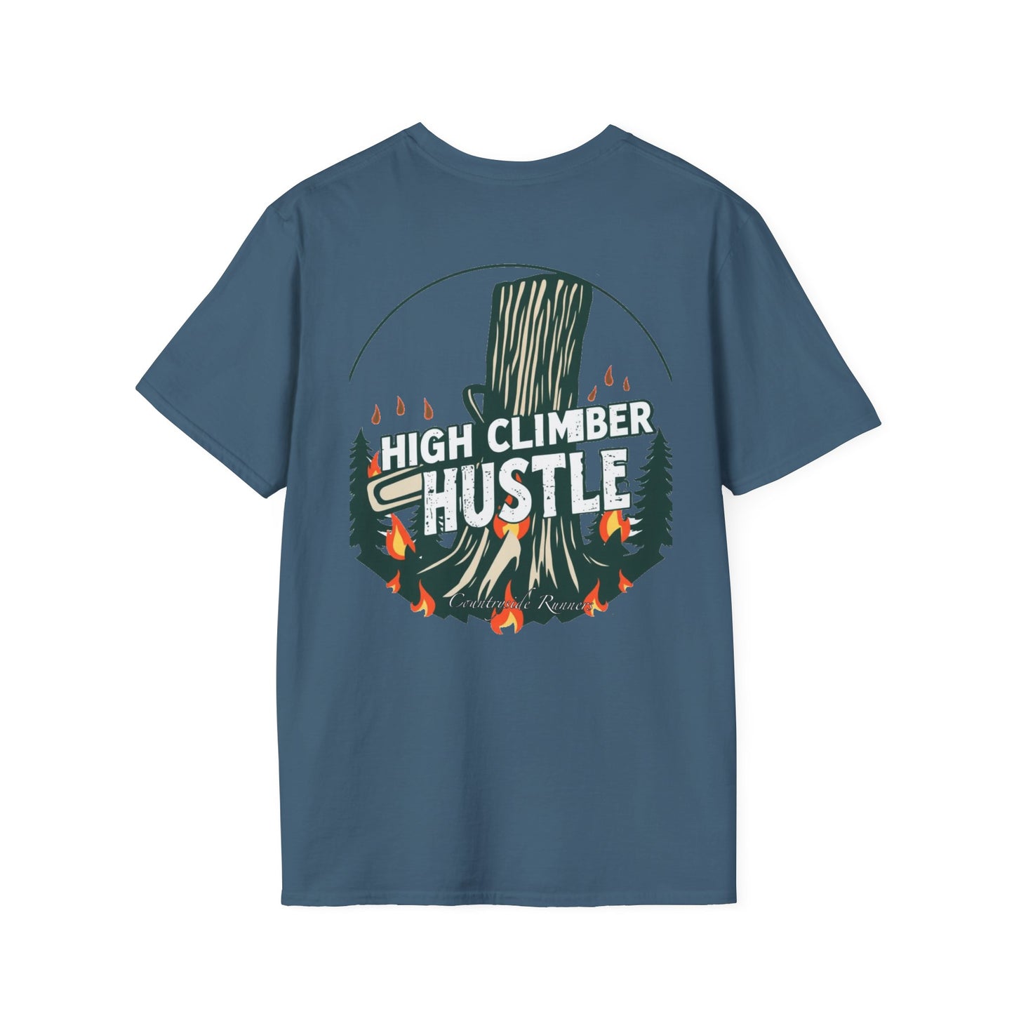 High climber hustle blue collar built Unisex T-Shirt - Blue Collar Countryside Runners Merch