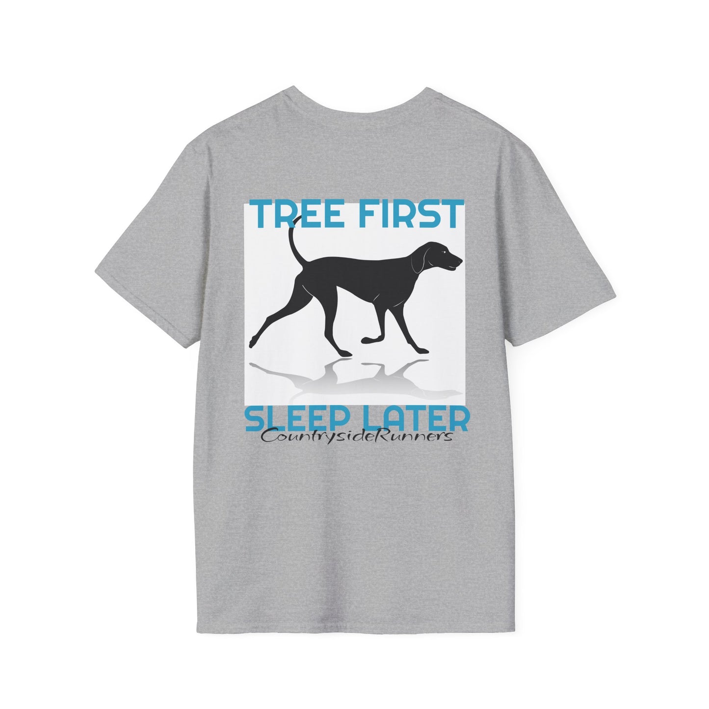 Tree First Sleep Later Countryside Runners brand T-shirt
