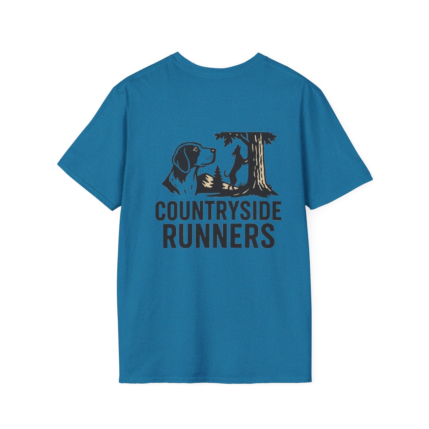 Countryside Runners Unisex Softstyle T-Shirt | Dog Lover Gift, Outdoor Activity Tee, Casual Wear, Pet Enthusiast Shirt, Nature Lover Apparel
