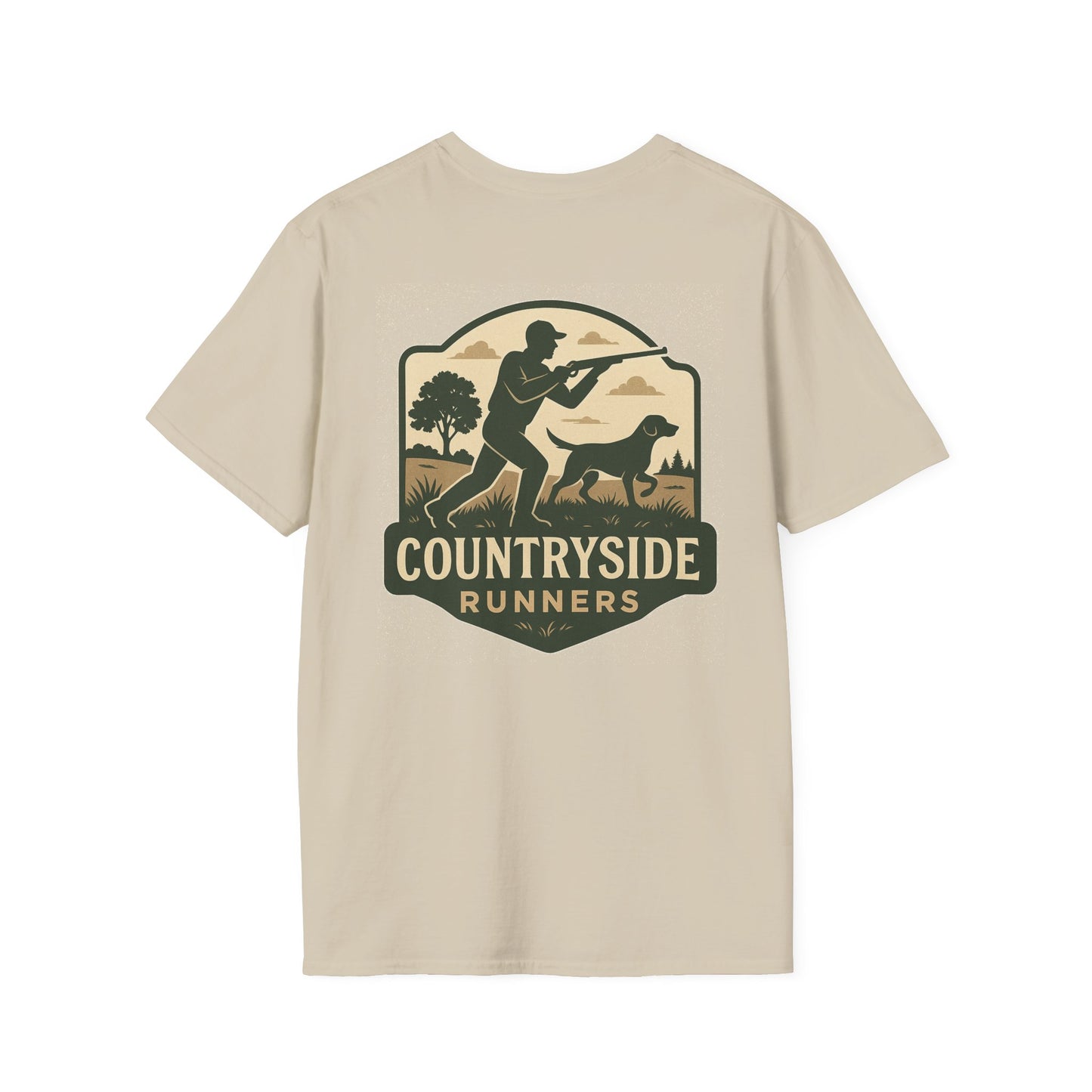Countryside Runners Unisex Softstyle T-Shirt, Casual Outdoor Tee, Gift for Nature Lovers, Hunting Apparel, Cool Vintage Design