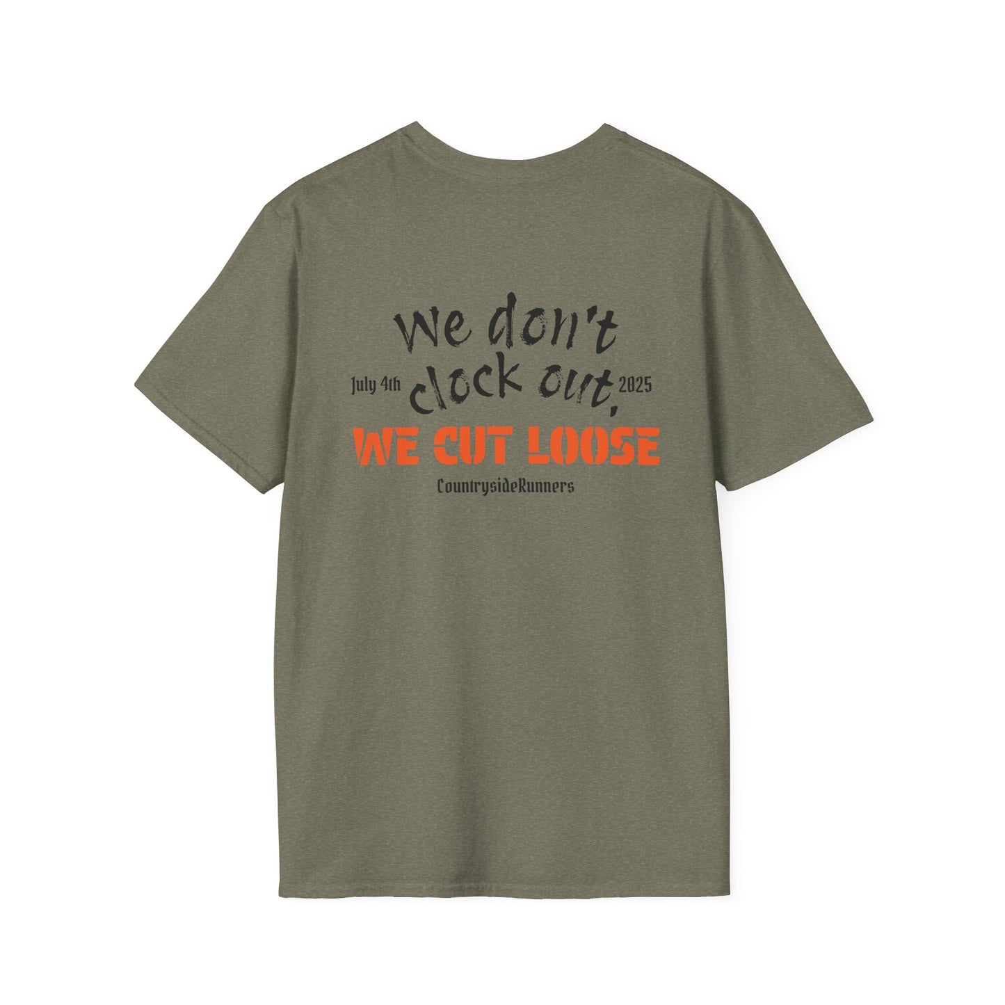 We don’t clock out Countryside Runners brand T-shirt