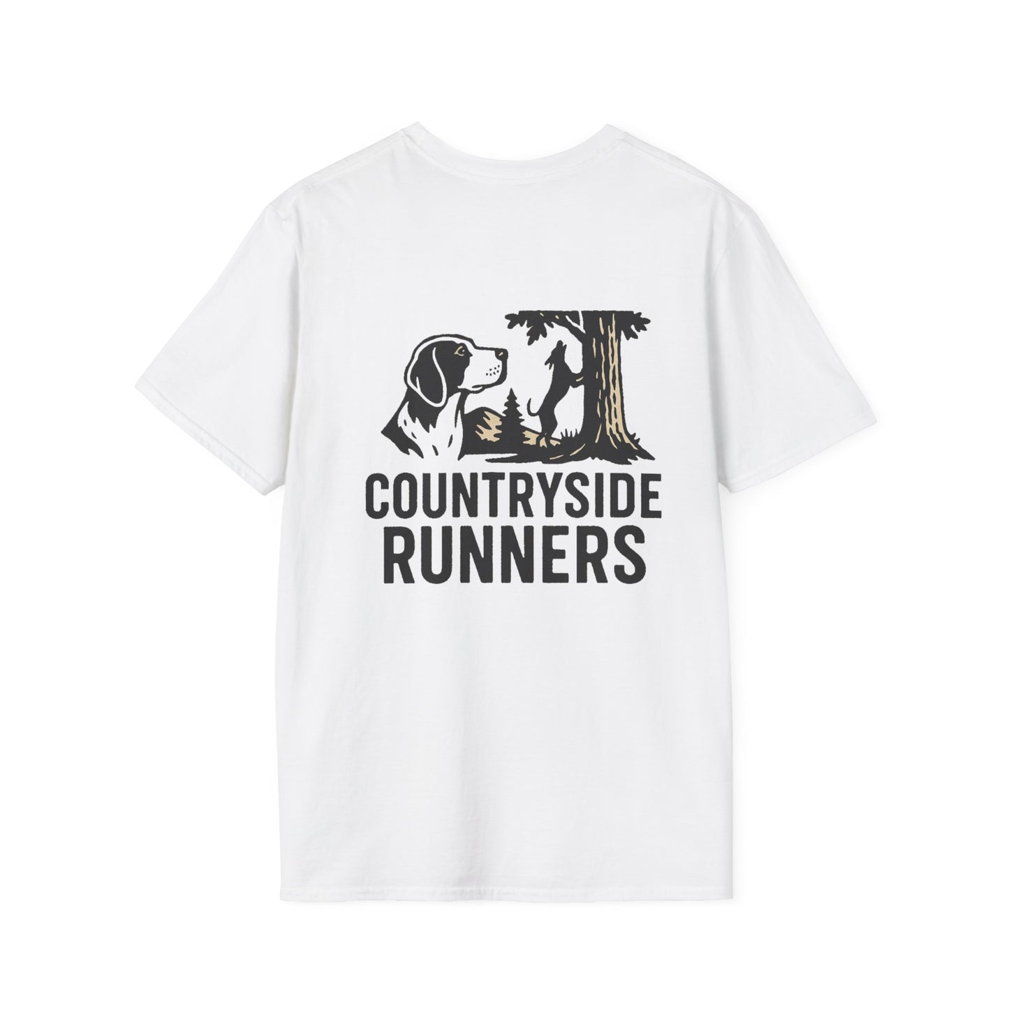 Countryside Runners Unisex Softstyle T-Shirt | Dog Lover Gift, Outdoor Activity Tee, Casual Wear, Pet Enthusiast Shirt, Nature Lover Apparel
