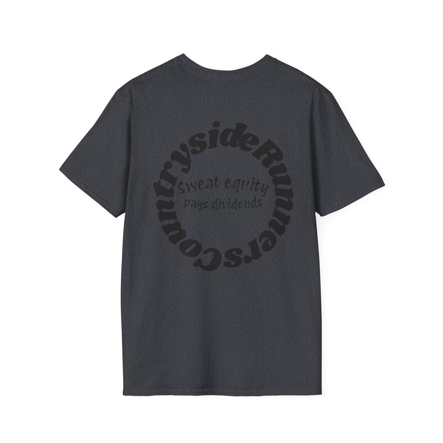Sweat Equity Pays Dividends Countryside Runners brand T-shirt