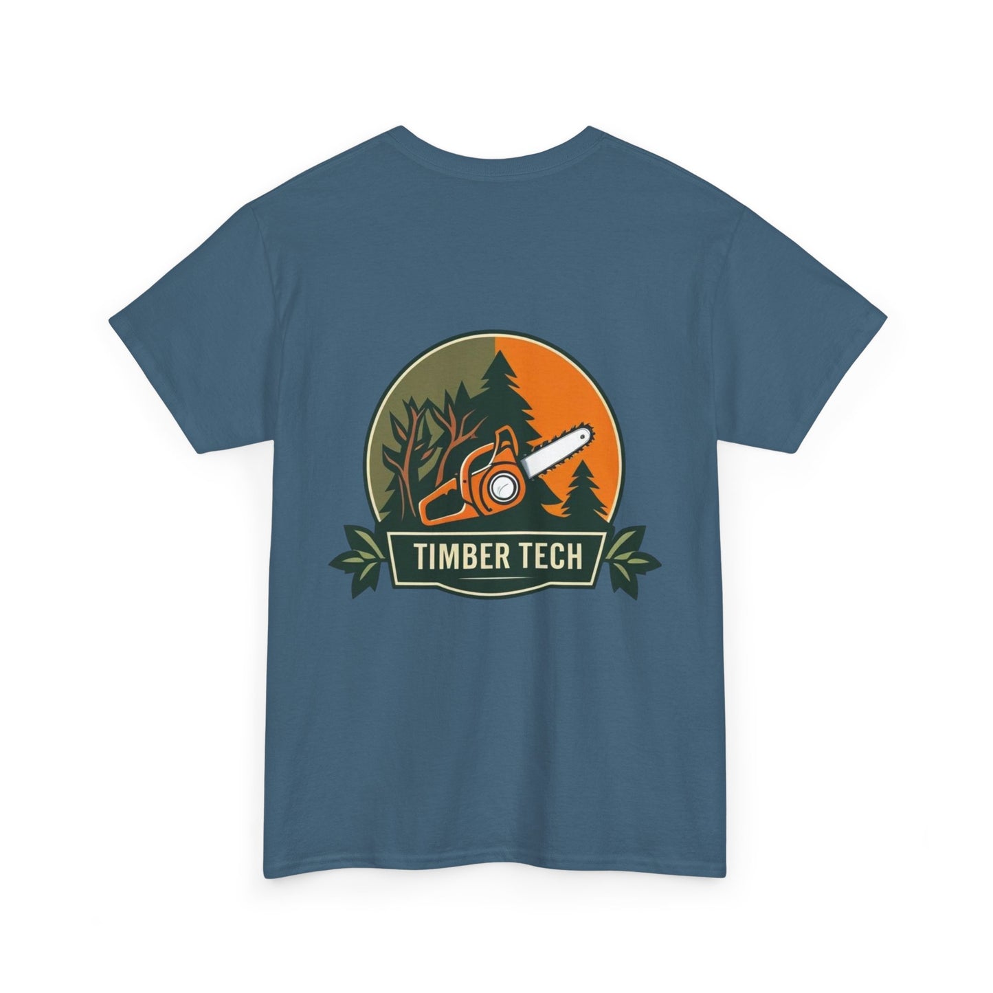 Blue collar line- Timber Tech Unisex Heavy Cotton Tee - Casual Nature Shirt, Outdoor Adventure Tee, Gifts for Forest Lovers, Eco-Friendly Apparel, Summer Wear