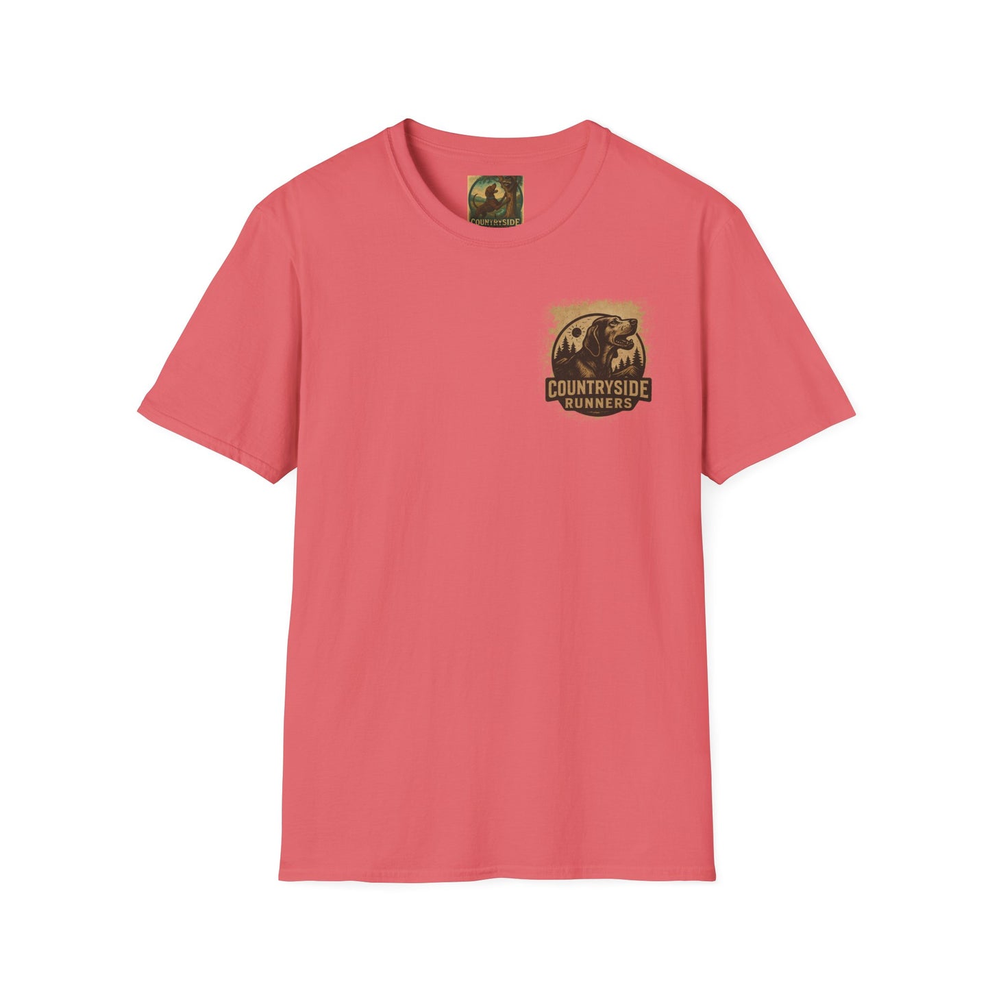 Countryside Runners treed plott hound T-Shirt, Unisex Dog Lover Tee, Softstyle Graphic Shirt, Gifts for Pet Owners, Outdoor Enthusiasts Apparel