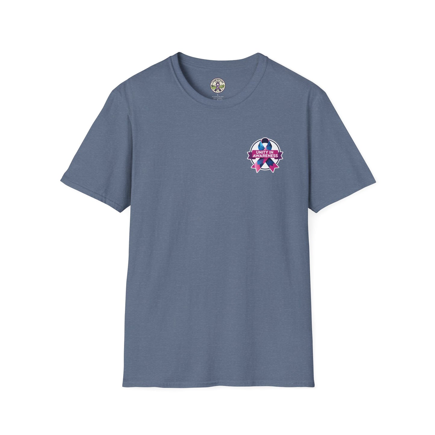Countryside Runners Awareness T-Shirt, Unisex Softstyle Tee, Running Gear, Fundraiser Apparel, Purple Ribbon Support, Fitness Fashion
