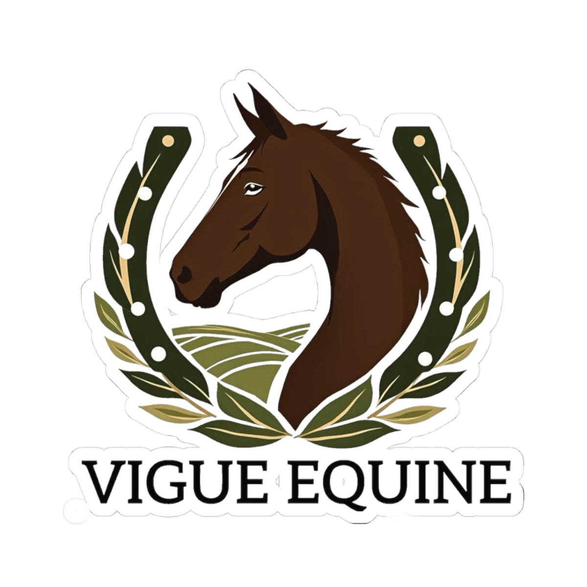 Vigue Equine LLC Kiss-Cut Stickers, Personalized Equine Decals, Perfect for Horse Enthusiasts, Farm Decor, Laptop Stickers