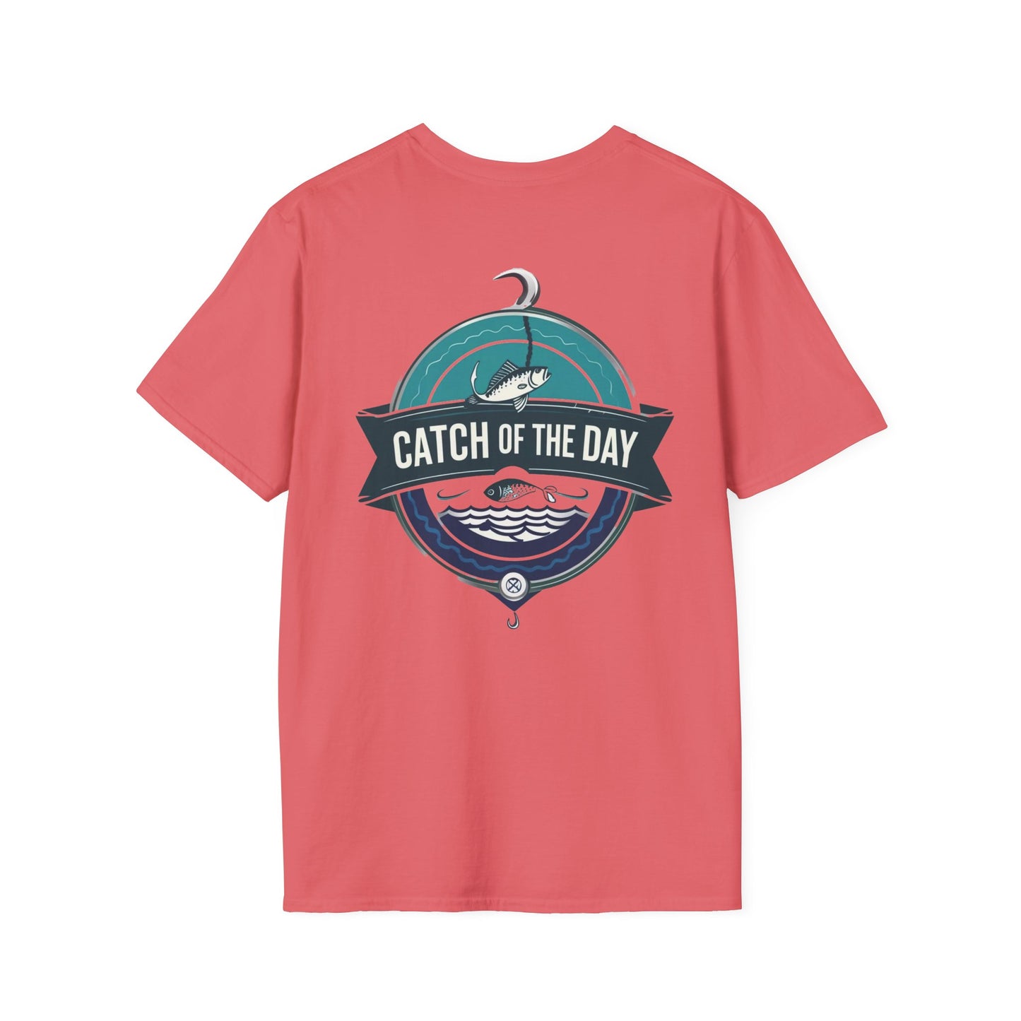 Catch of the Day Unisex Softstyle T-Shirt, Outdoor Apparel, Fishing Gift, Casual Wear, Boat Enthusiast Shirt, Summer Adventure Tee