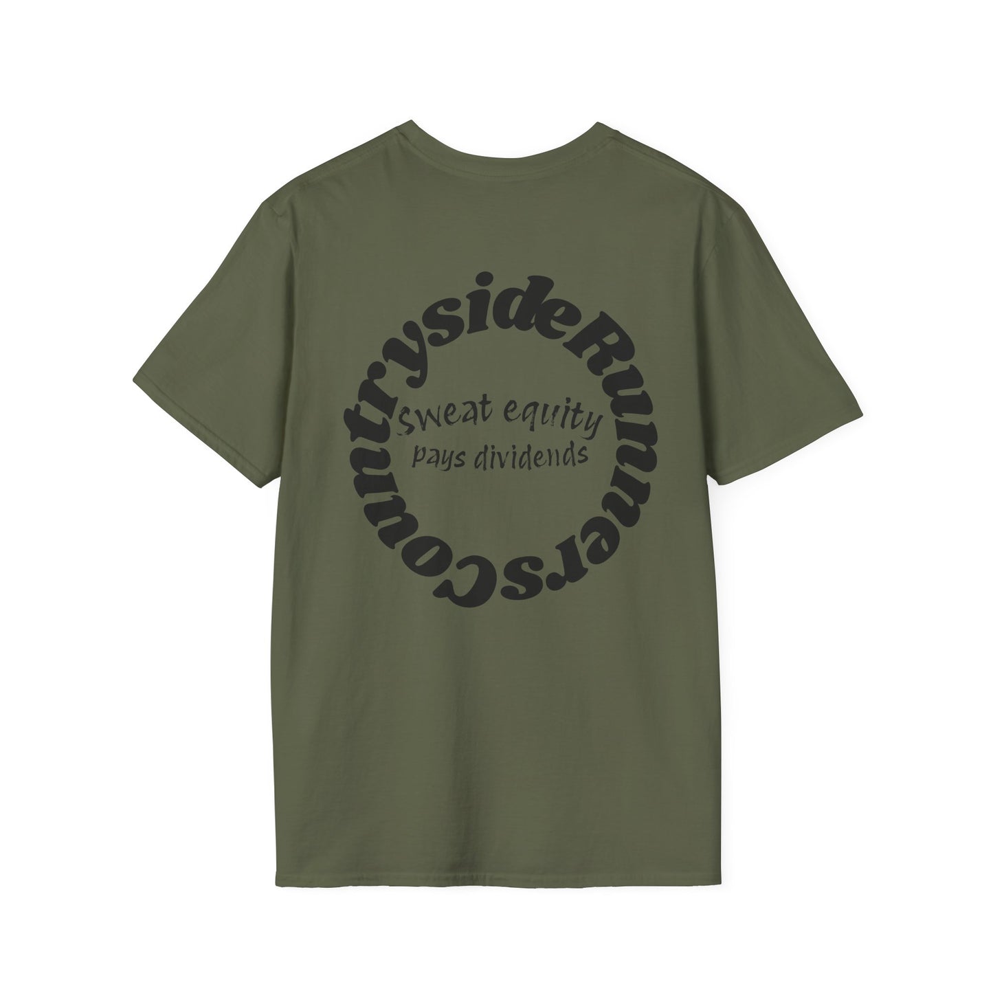 Sweat Equity Pays Dividends Countryside Runners brand T-shirt