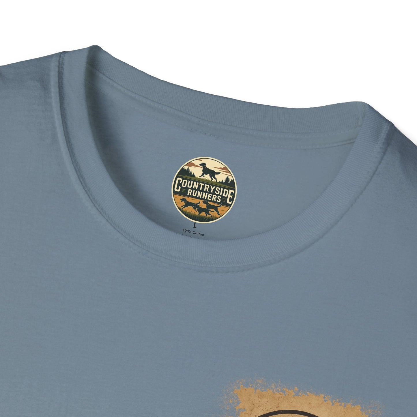 Countryside Runners T-Shirt | Unisex Graphic Tee for Dog Lovers | Nature Sports Shirt | Gift for Runners | Outdoor Adventure Apparel