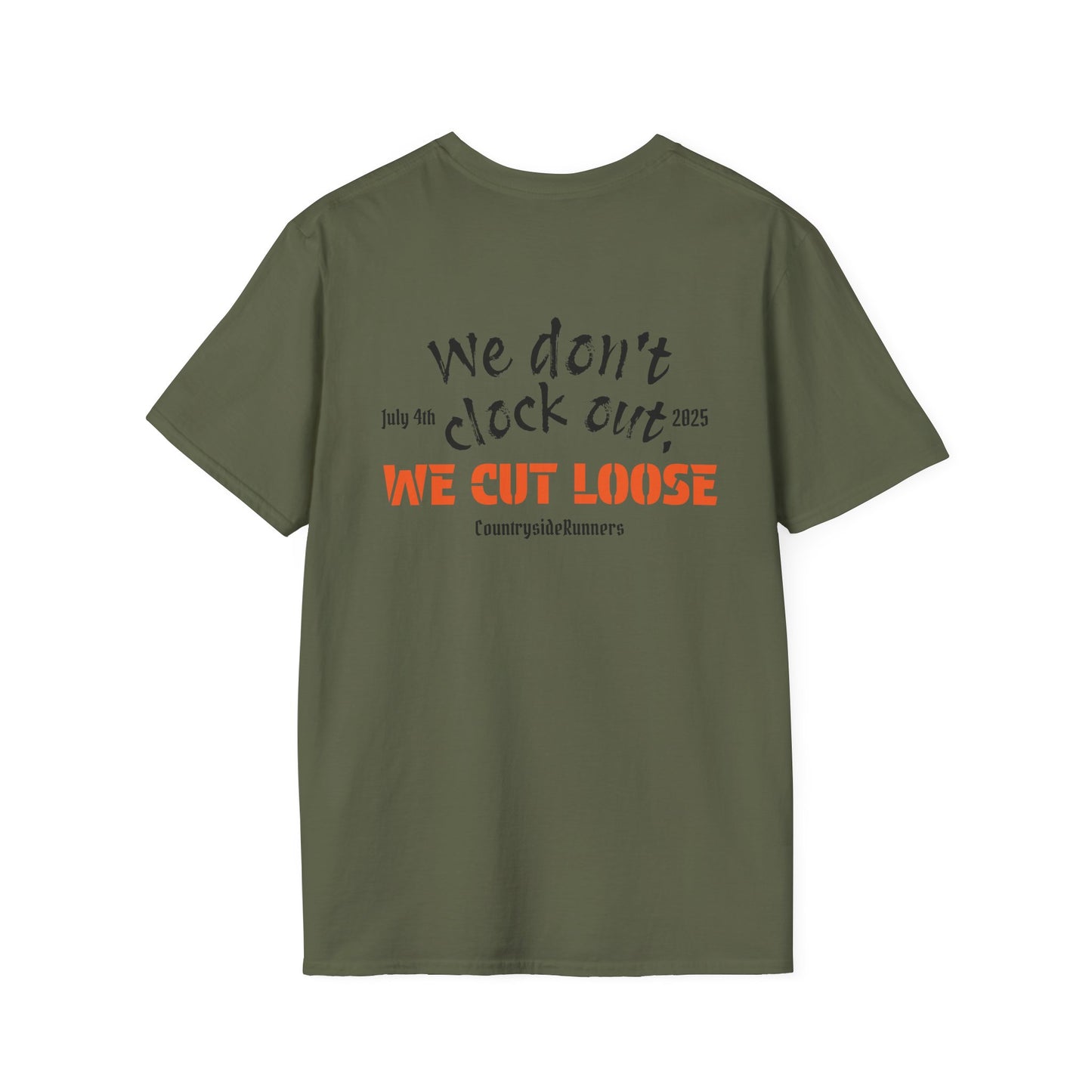 We don’t clock out Countryside Runners brand T-shirt