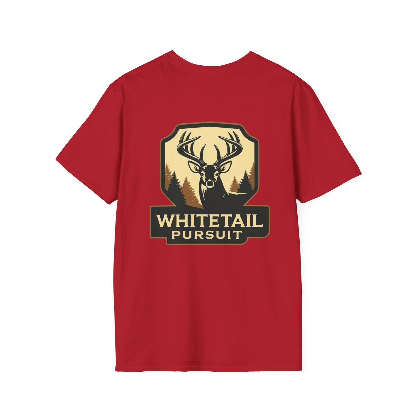Unisex Softstyle Hunting T-Shirt - Whitetail Pursuit - Perfect for Outdoor Enthusiasts, Gifts, Camping, and Hunting Season