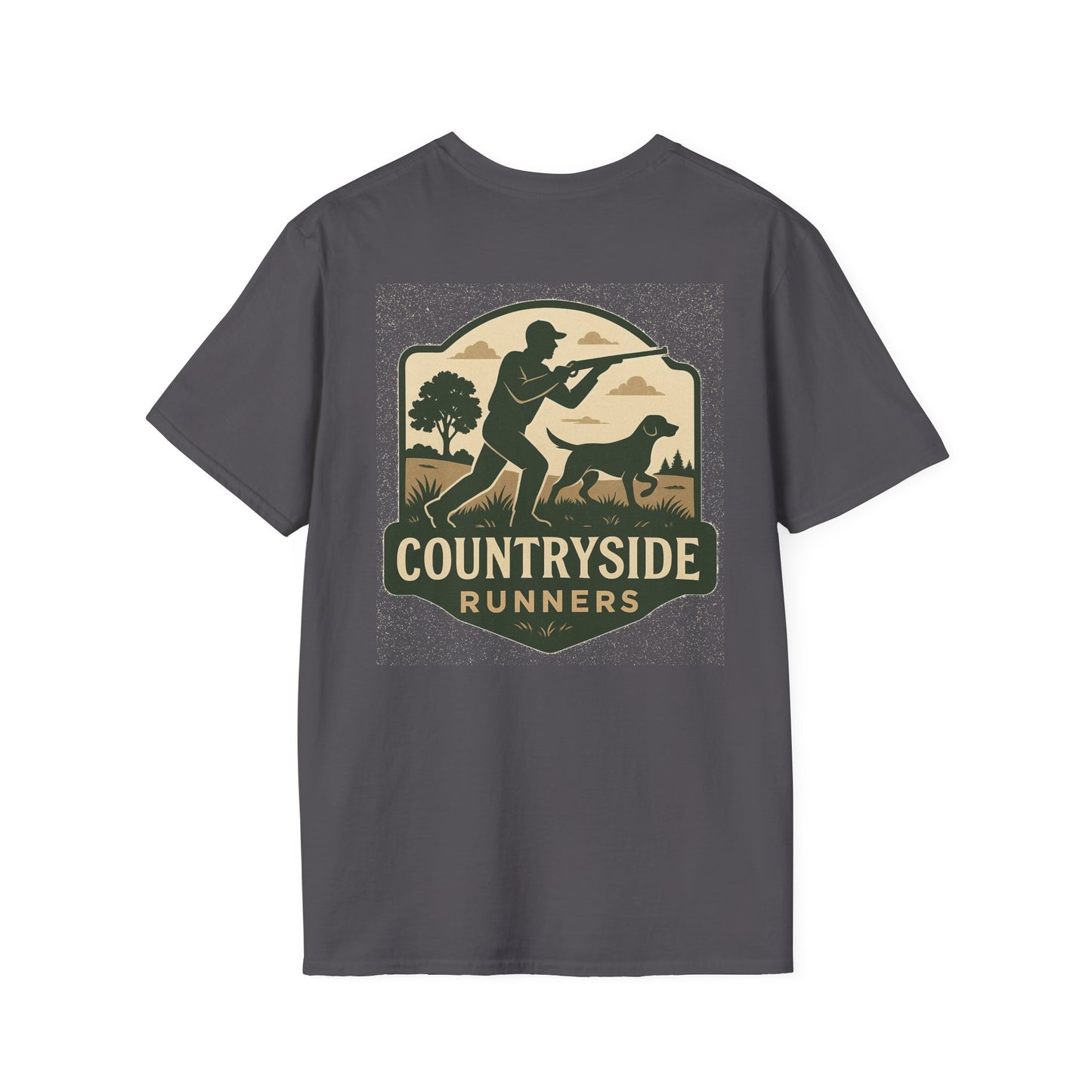 Countryside Runners Unisex Softstyle T-Shirt, Casual Outdoor Tee, Gift for Nature Lovers, Hunting Apparel, Cool Vintage Design
