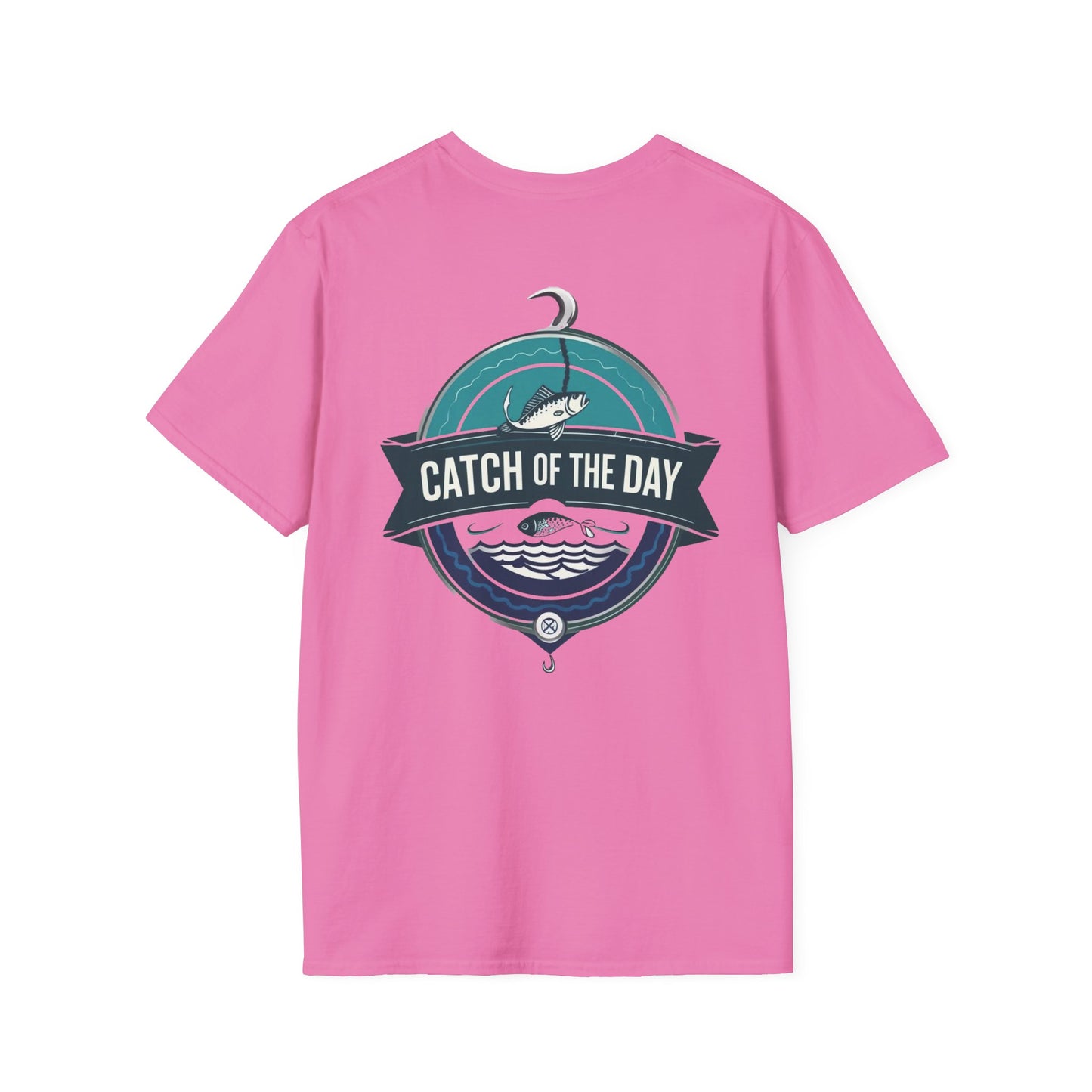 Catch of the Day Unisex Softstyle T-Shirt, Outdoor Apparel, Fishing Gift, Casual Wear, Boat Enthusiast Shirt, Summer Adventure Tee