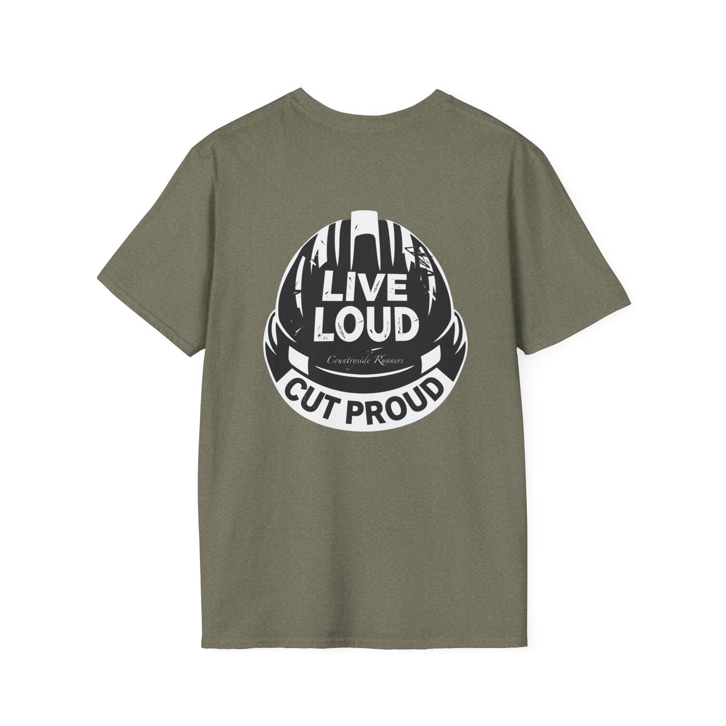Blue Collar Built Unisex Softstyle T-Shirt - Live Loud Cut Proud Design