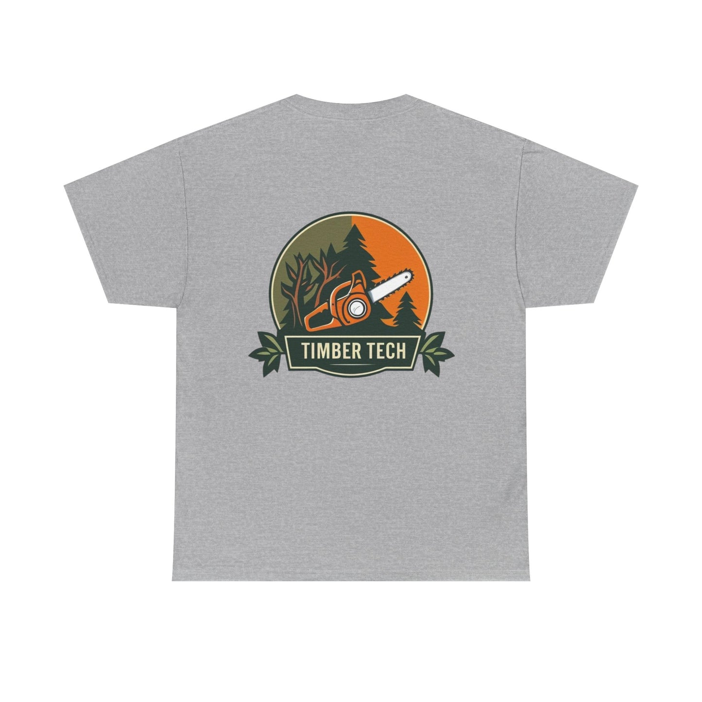 Blue collar line- Timber Tech Unisex Heavy Cotton Tee - Casual Nature Shirt, Outdoor Adventure Tee, Gifts for Forest Lovers, Eco-Friendly Apparel, Summer Wear