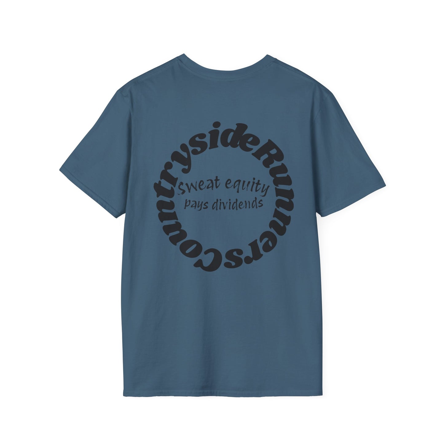 Sweat Equity Pays Dividends Countryside Runners brand T-shirt