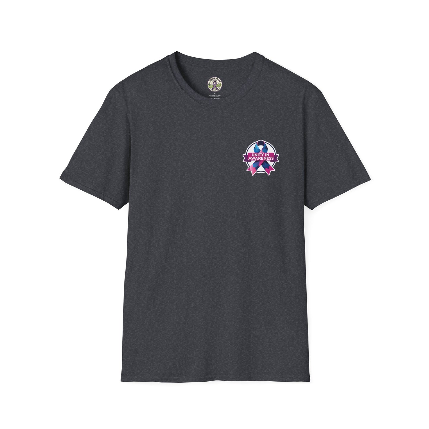 Countryside Runners Awareness T-Shirt, Unisex Softstyle Tee, Running Gear, Fundraiser Apparel, Purple Ribbon Support, Fitness Fashion