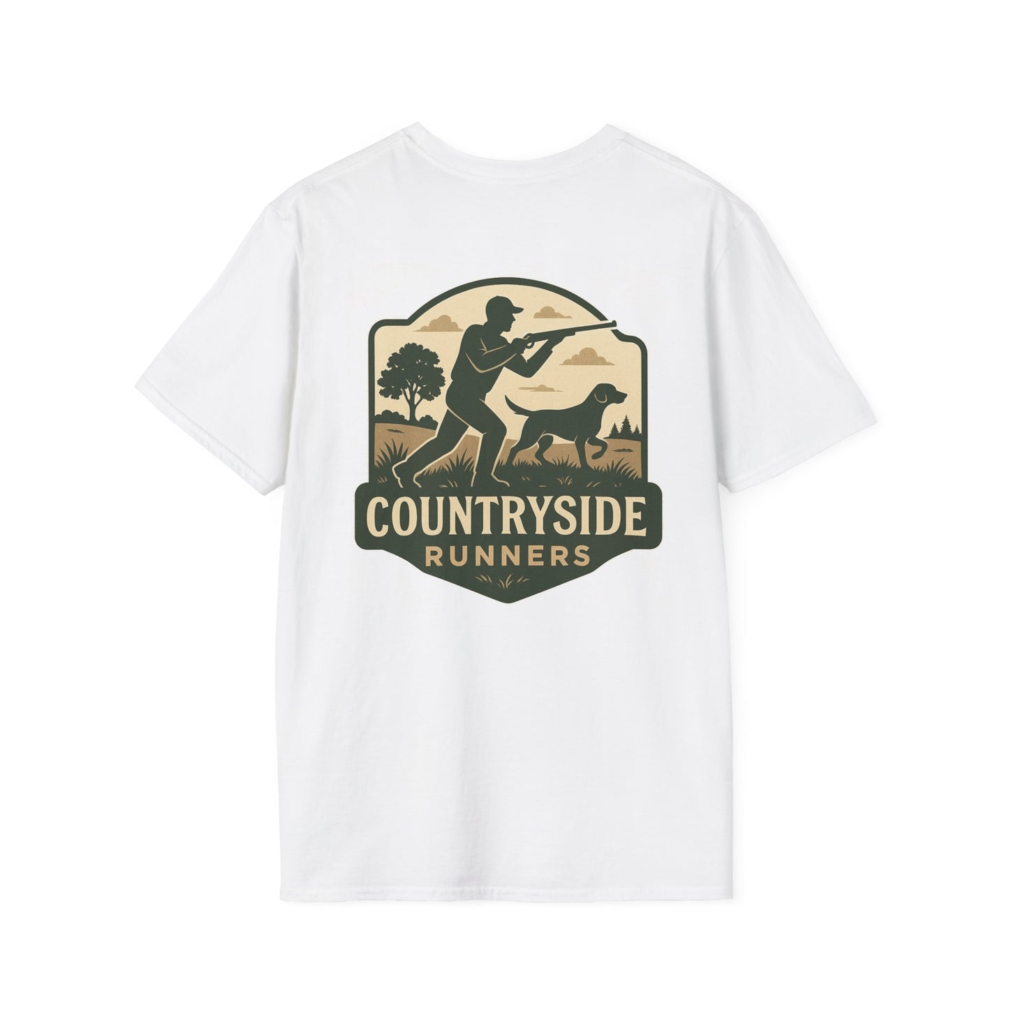 Countryside Runners Unisex Softstyle T-Shirt, Casual Outdoor Tee, Gift for Nature Lovers, Hunting Apparel, Cool Vintage Design
