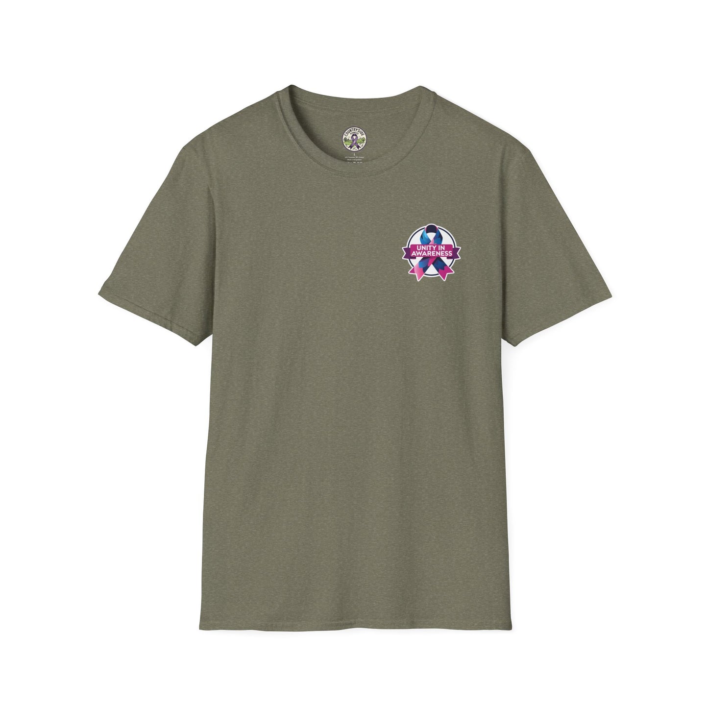 Countryside Runners Awareness T-Shirt, Unisex Softstyle Tee, Running Gear, Fundraiser Apparel, Purple Ribbon Support, Fitness Fashion