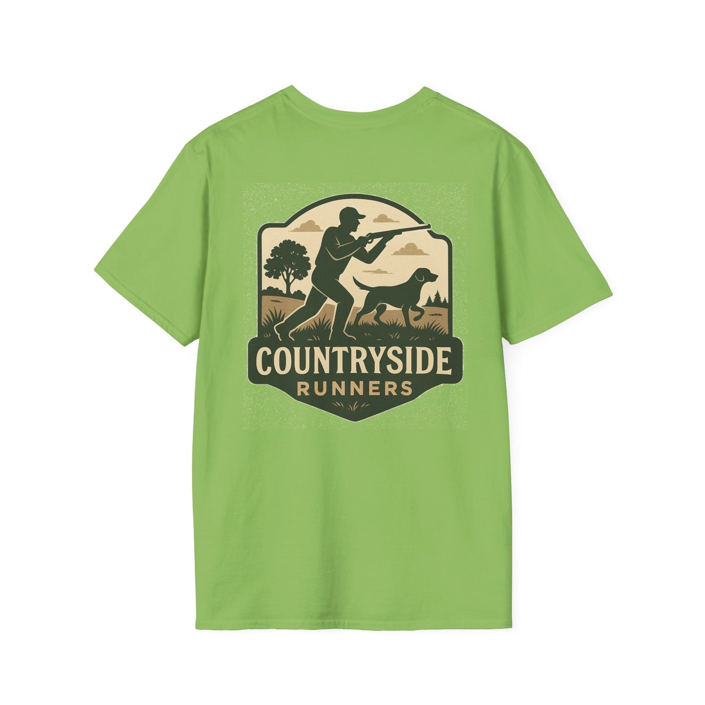 Countryside Runners Unisex Softstyle T-Shirt, Casual Outdoor Tee, Gift for Nature Lovers, Hunting Apparel, Cool Vintage Design