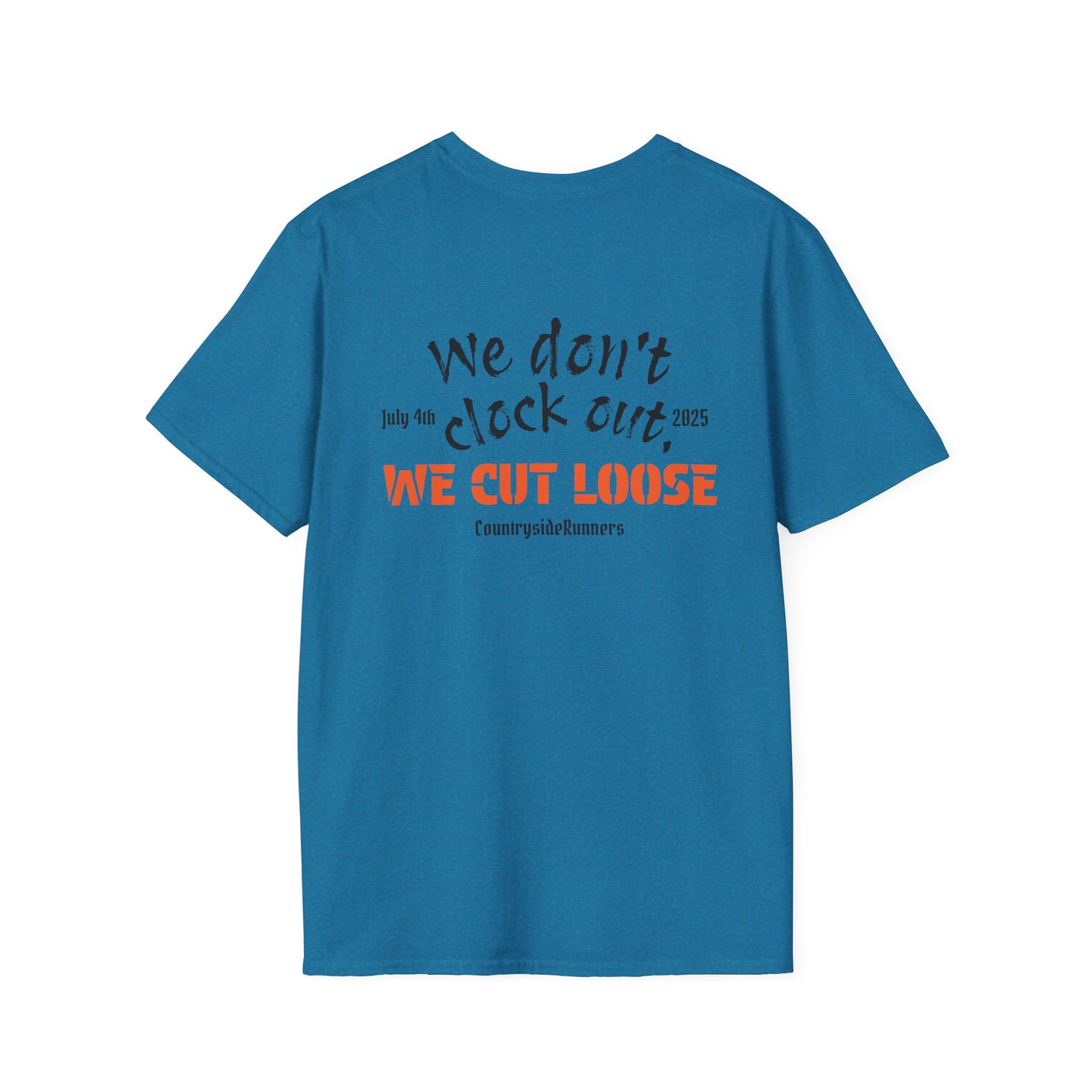 We don’t clock out Countryside Runners brand T-shirt