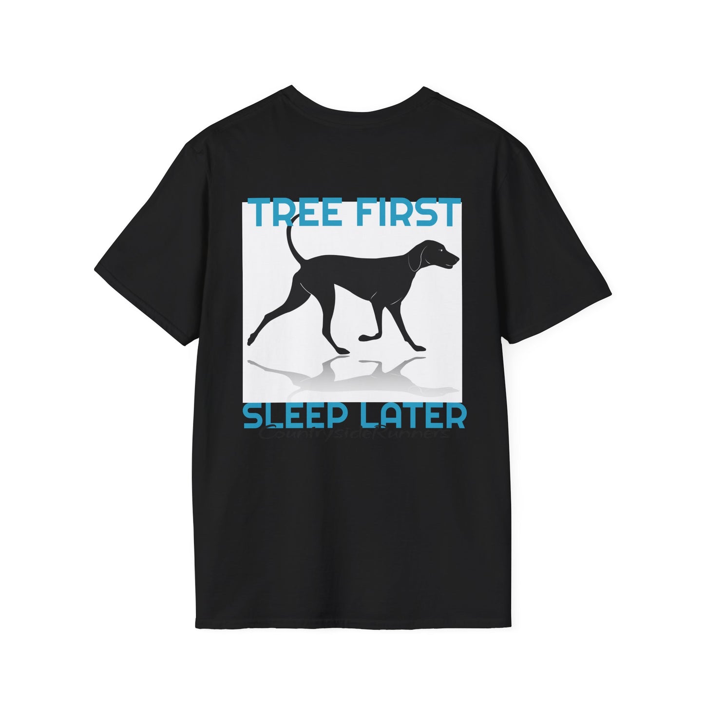 Tree First Sleep Later Countryside Runners brand T-shirt
