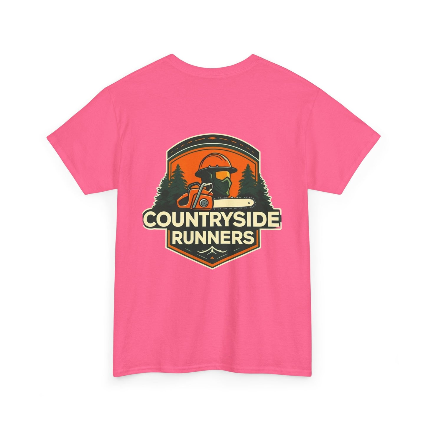 Blue collar line- Countryside Runners Unisex Heavy Cotton Tee, Casual Outdoor Shirt, Gift for Runners, Nature Lover Apparel, Unisex Tee for Adventures