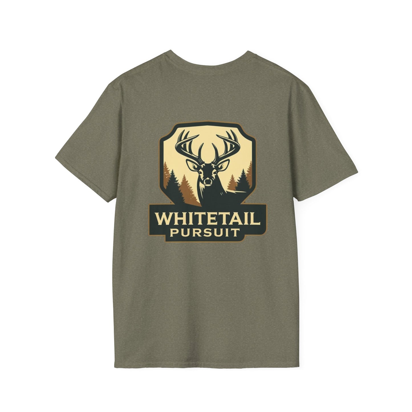 Unisex Softstyle Hunting T-Shirt - Whitetail Pursuit - Perfect for Outdoor Enthusiasts, Gifts, Camping, and Hunting Season