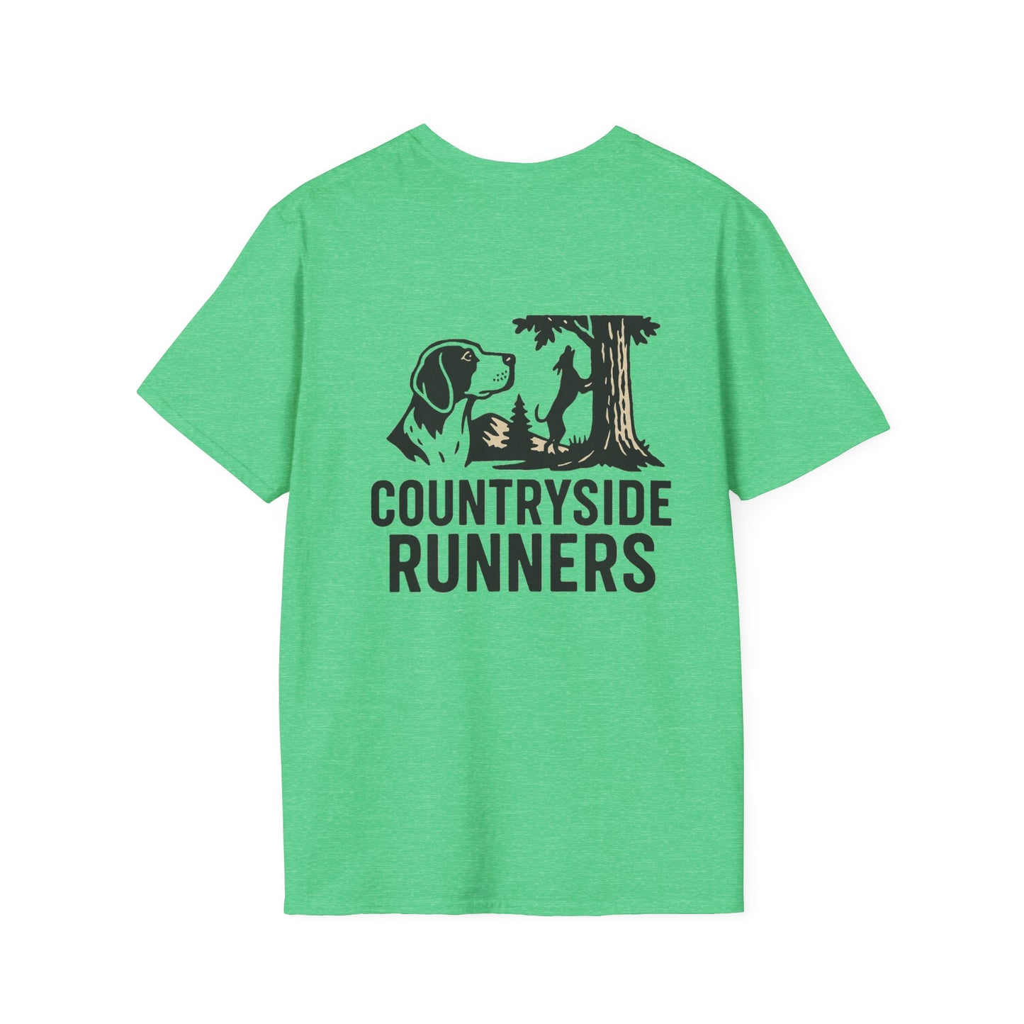Countryside Runners Unisex Softstyle T-Shirt | Dog Lover Gift, Outdoor Activity Tee, Casual Wear, Pet Enthusiast Shirt, Nature Lover Apparel