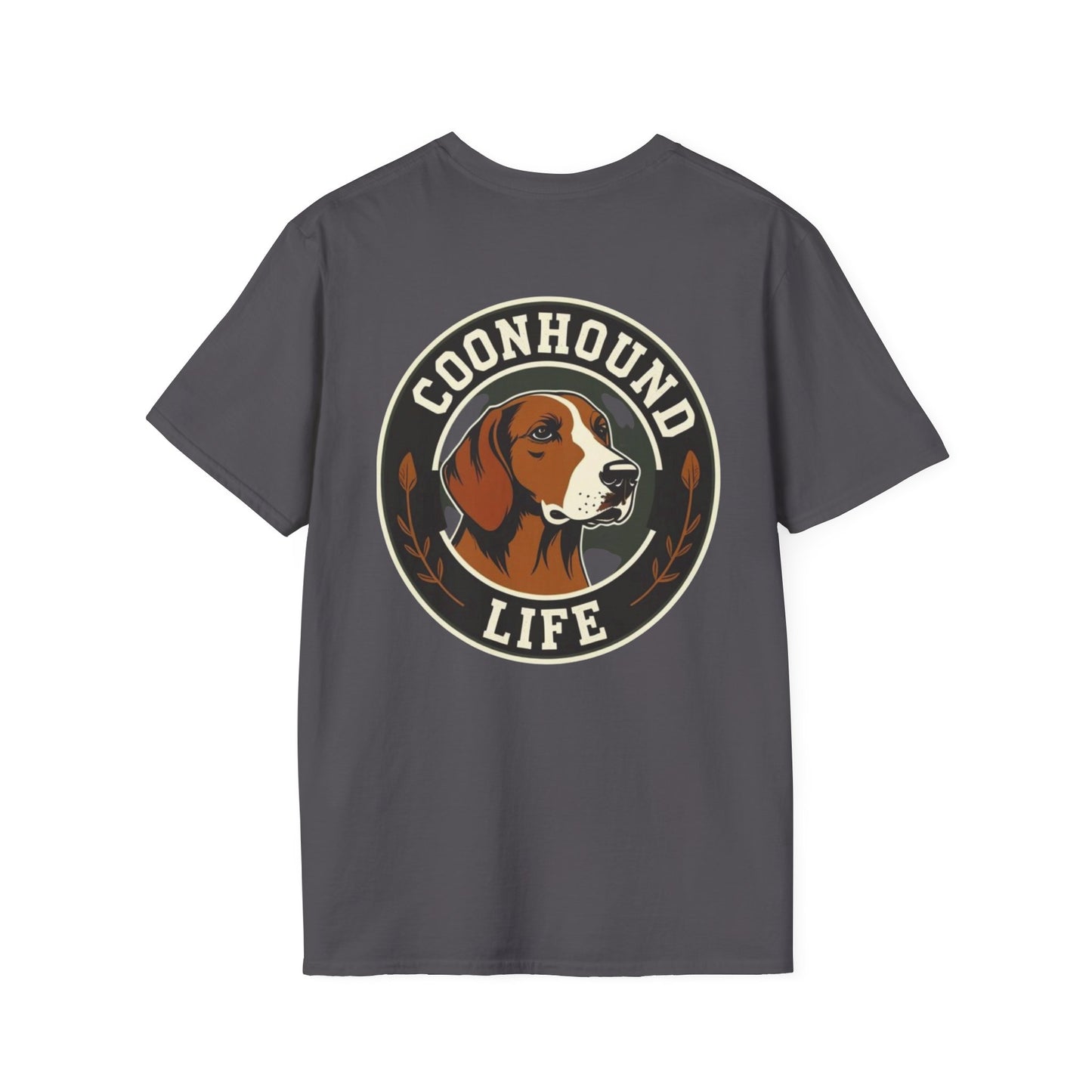 Coonhound Life T-Shirt, Dog Lover Gift, Unisex Softstyle Tee, Pet Owner Apparel, Canine Art Shirt, Casual Wear